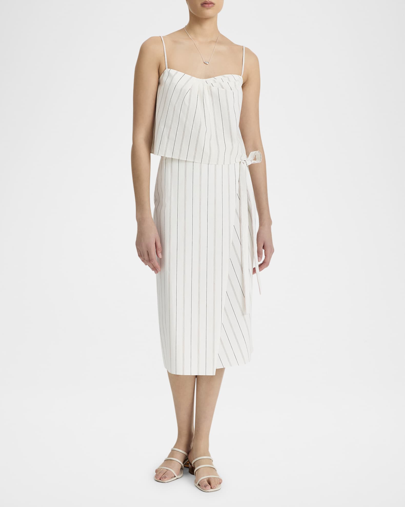 Stripe Draped Tank Top  1