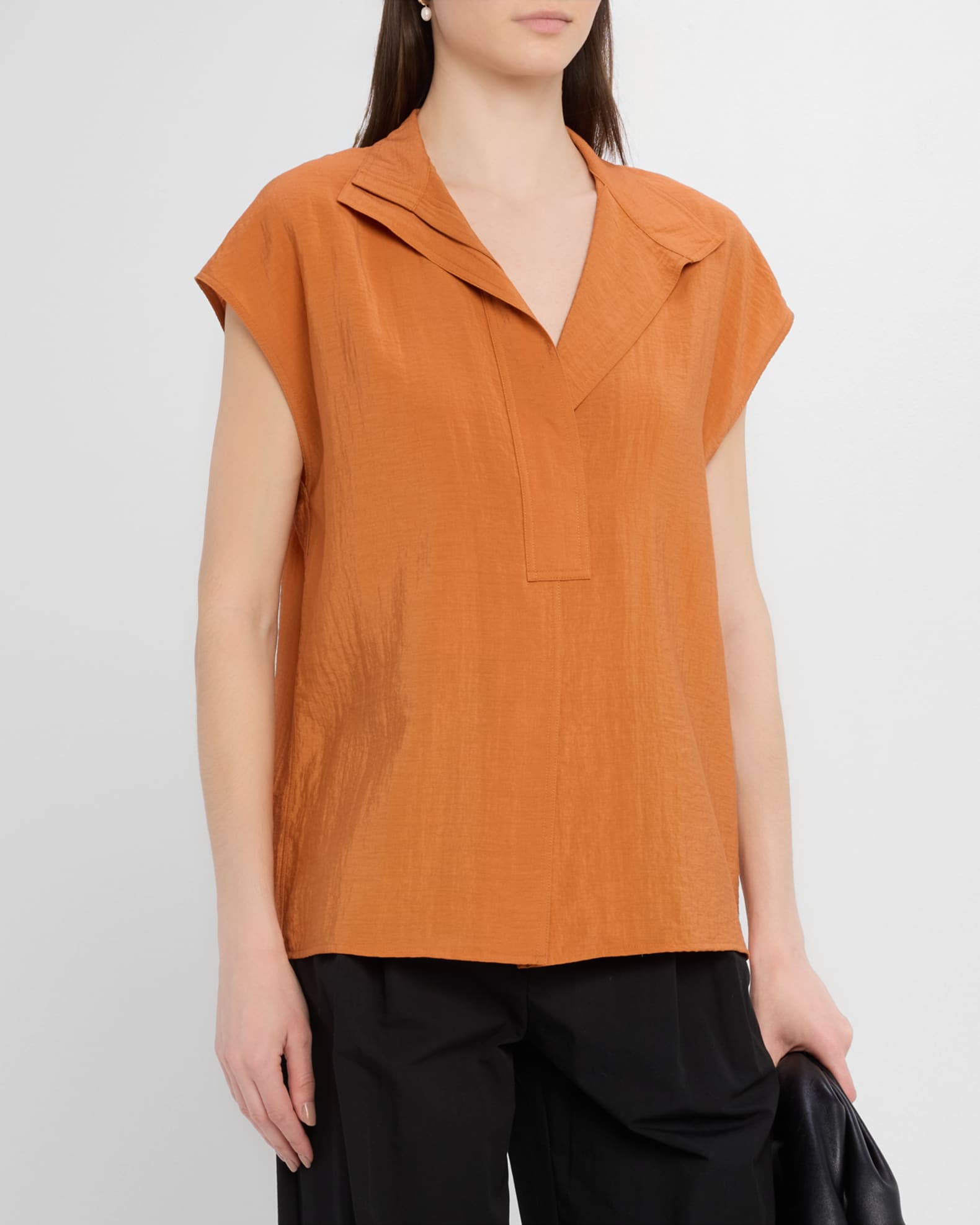 Vince Cap-Sleeve Blouse | Neiman Marcus