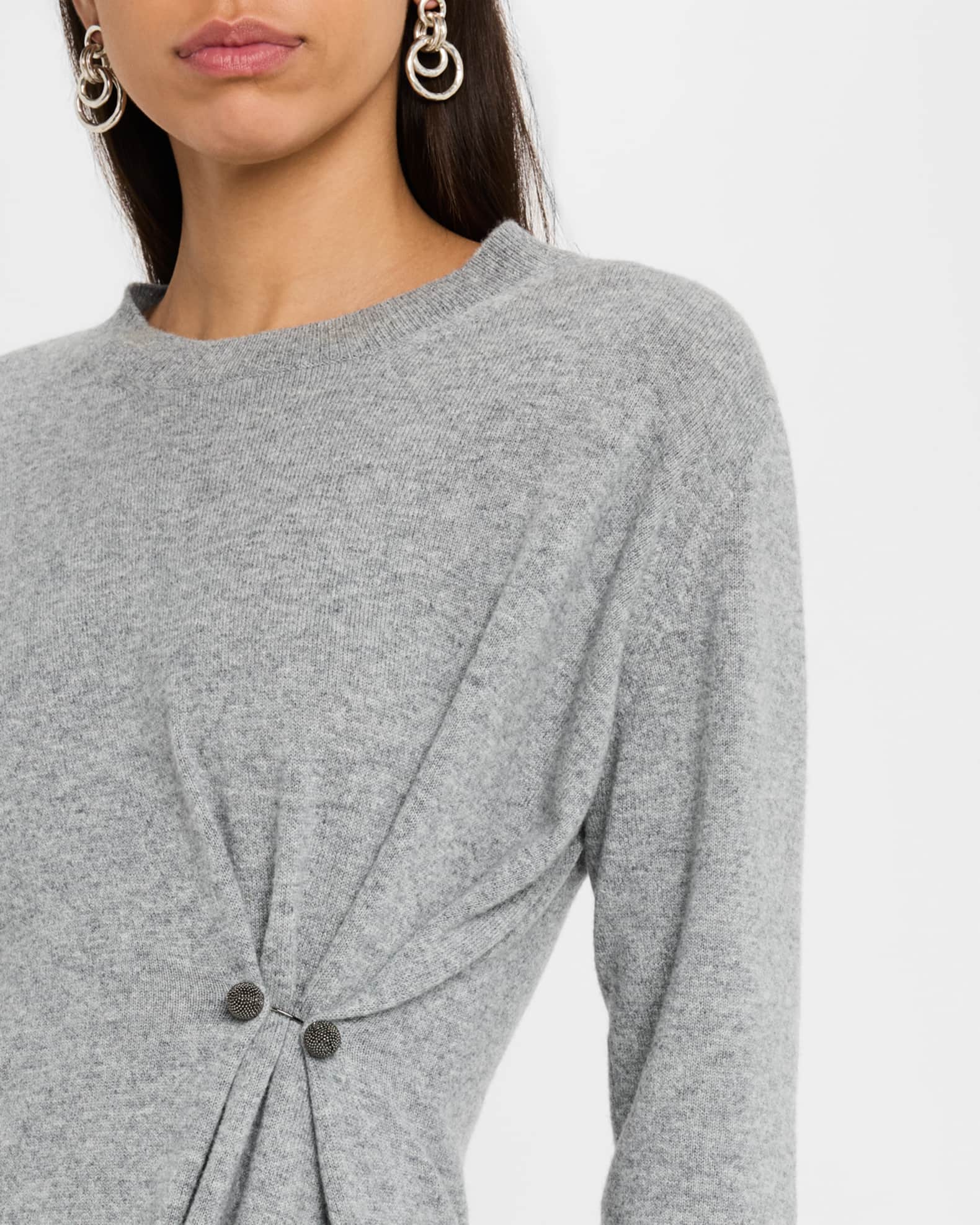 2024新入荷 FABIANA FILIPPI Gathered Crewneck Wool-Blend Knit Dress ワンピース