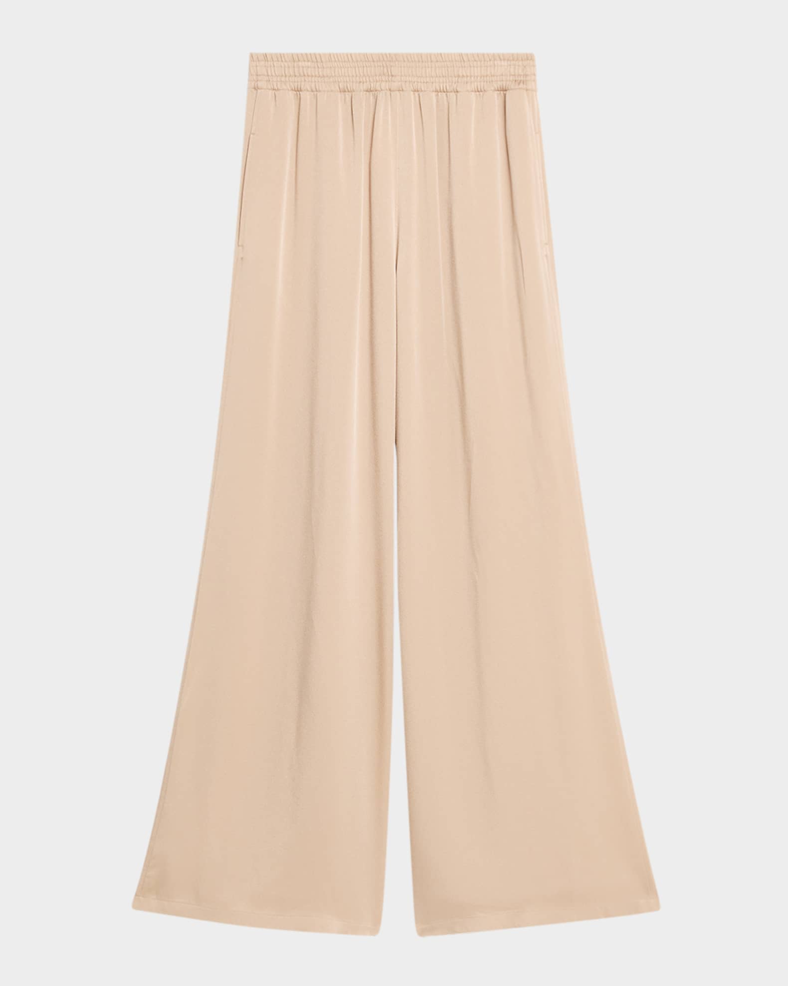 Wide-Leg Enver Satin Trousers 0