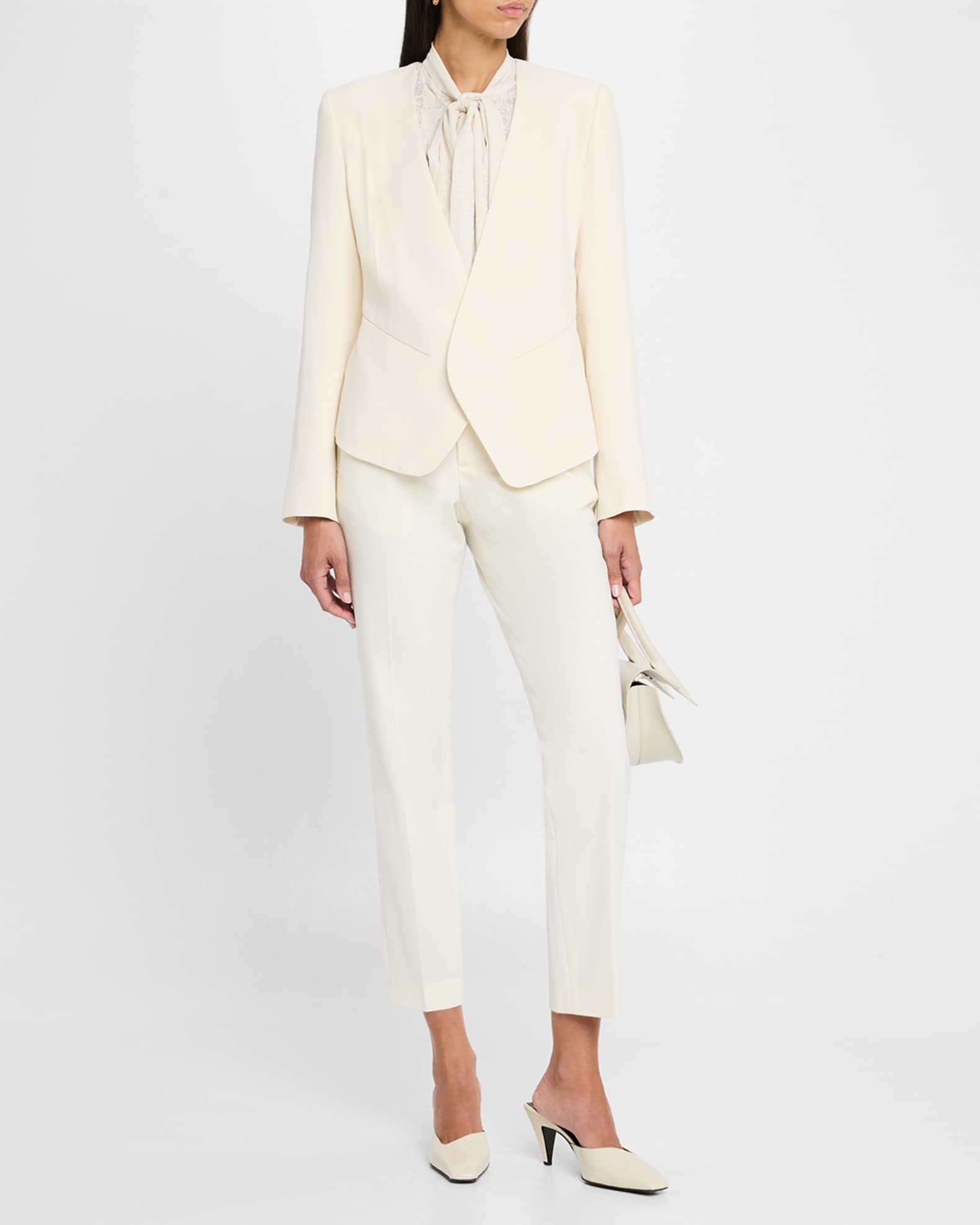 Burnout Tie-Neck Blouse 1