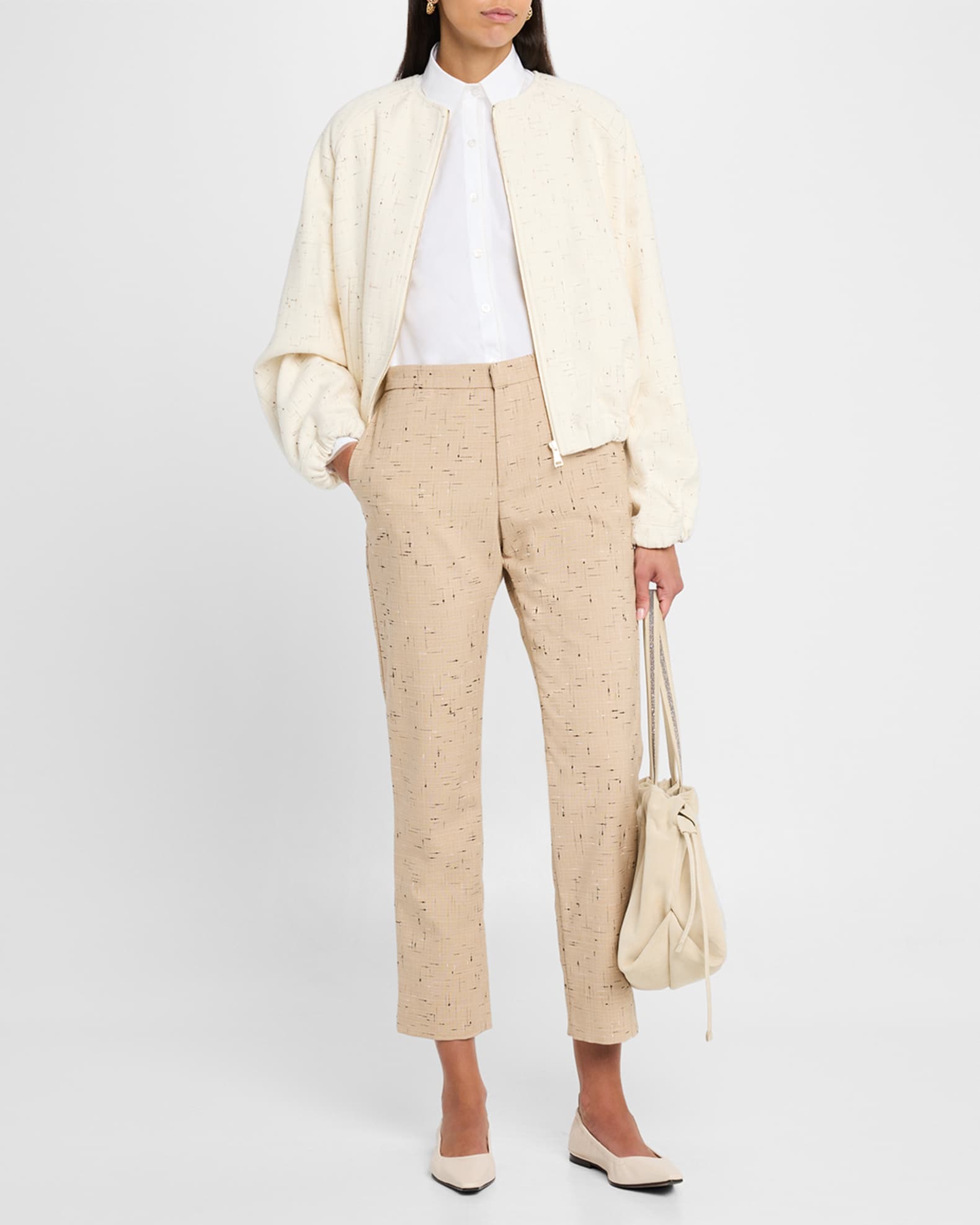 Tulle & Filo Diamante-Trim Poplin Shirt 1