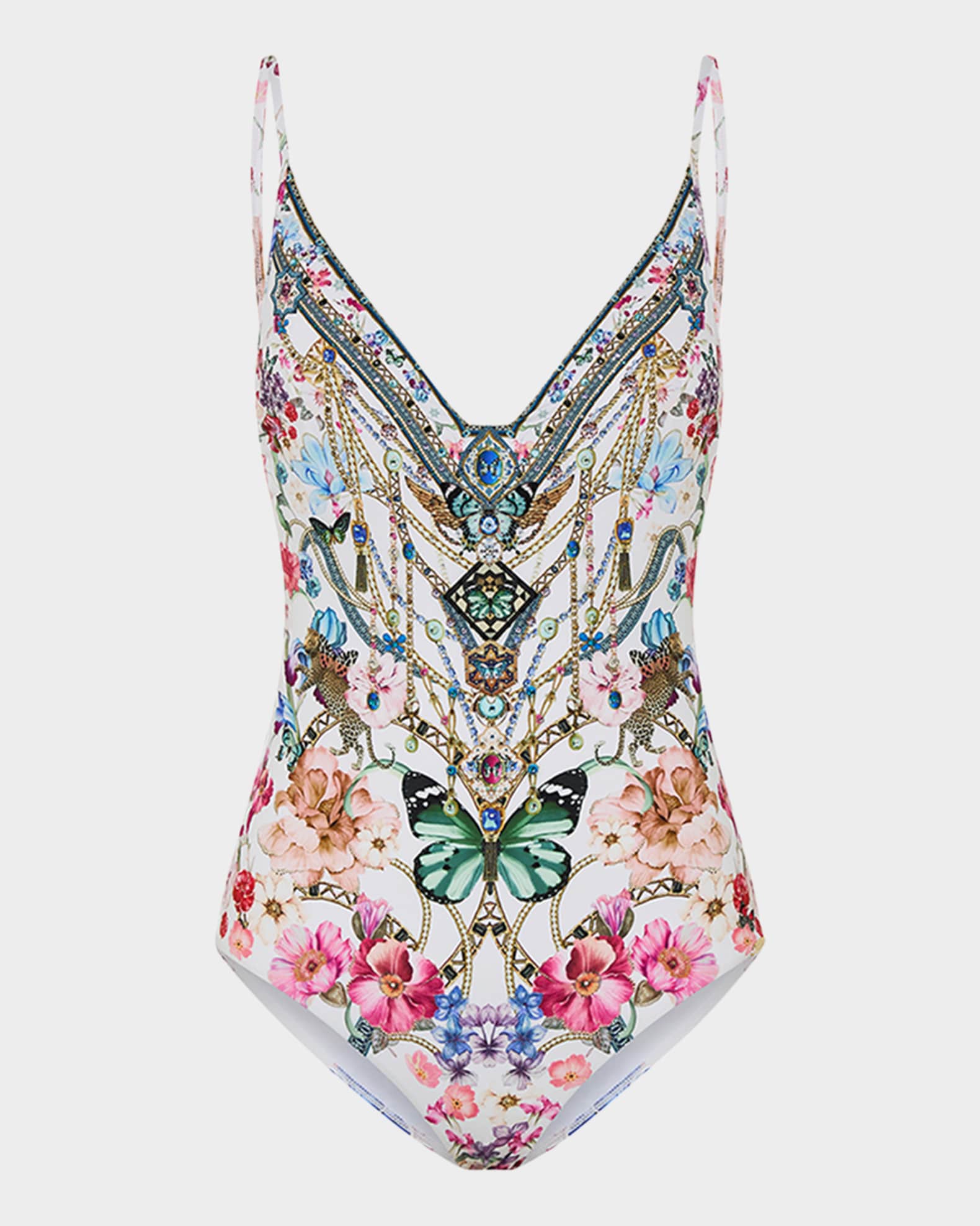 Monserrate Magic Wire V-Neck One-Piece Swimsuit 0