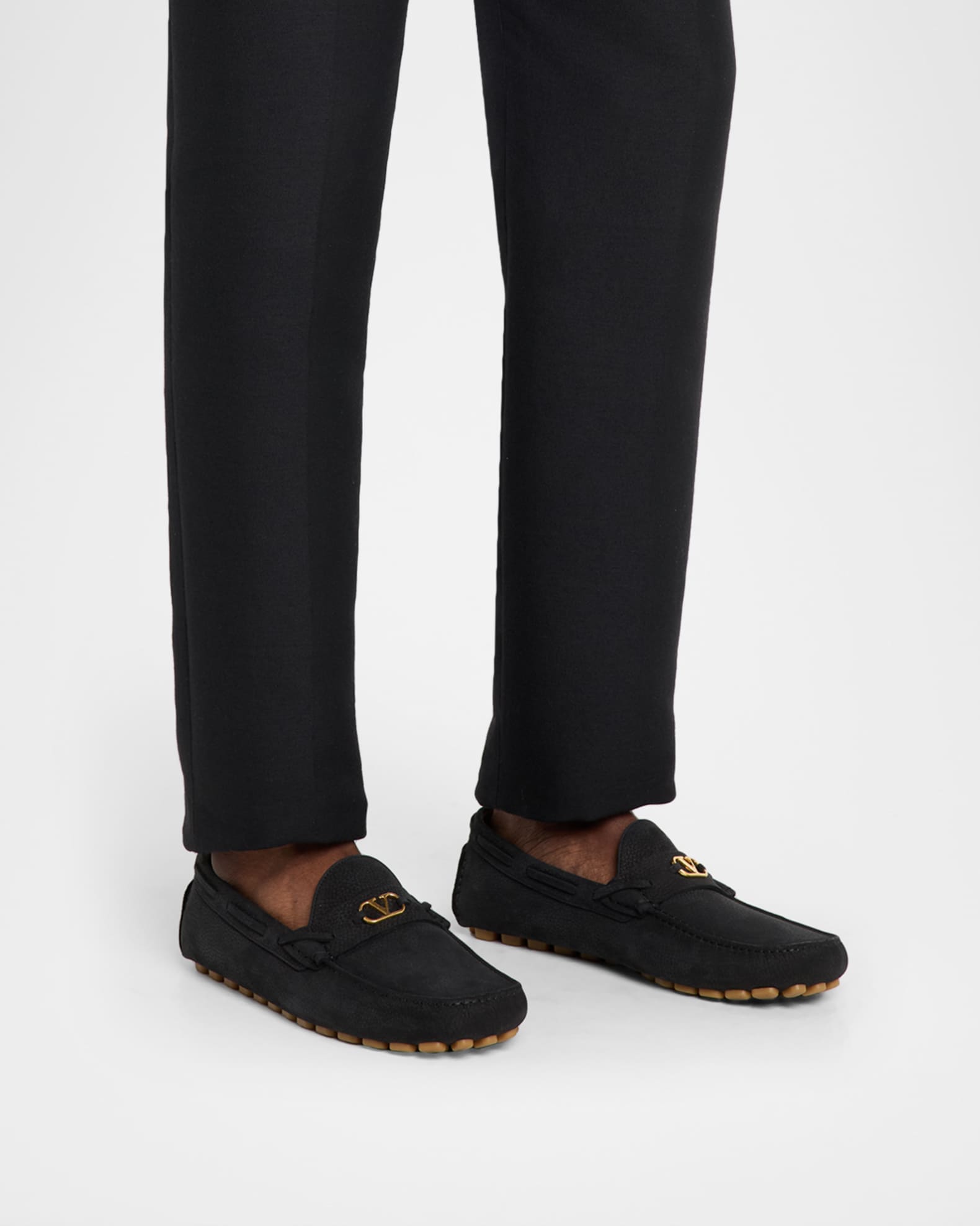 Men's Fastaway Grained Deerskin Suede Driving Loafers 1