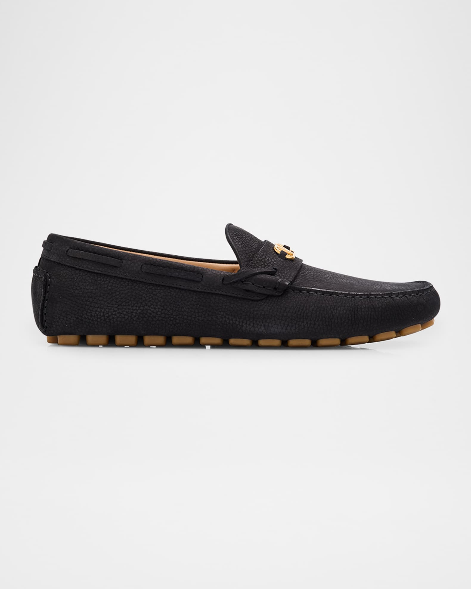 Men's Fastaway Grained Deerskin Suede Driving Loafers 0