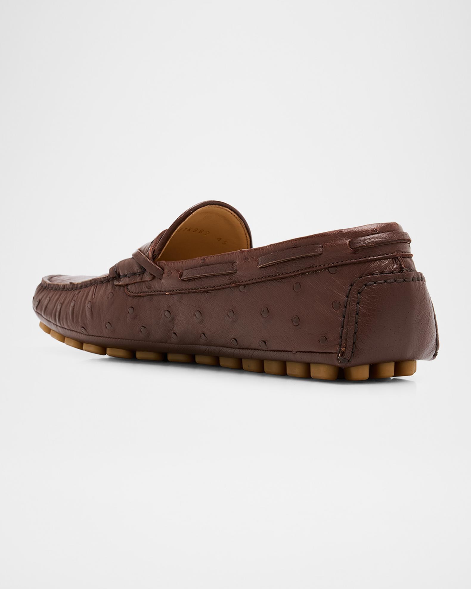 Valentino Garavani Brown Fabric Slip-On Men\'s Loafers Valentino Garavani: Brown Wolfe Loafers | SSENSE main image 2