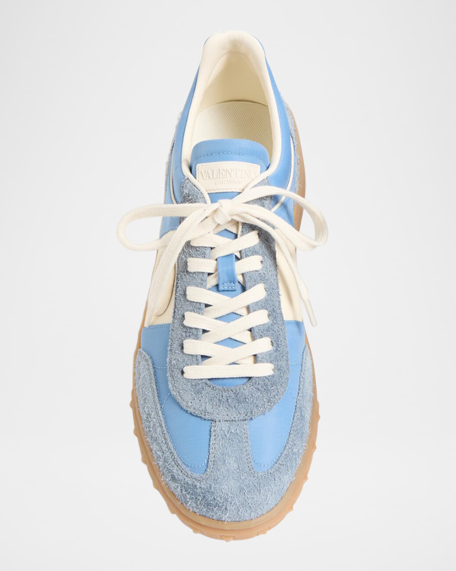 VALENTINO アクアブルー スタッズ ミュール Valentino Garavani Men's Upvillage Low-Top Leather Sneakers