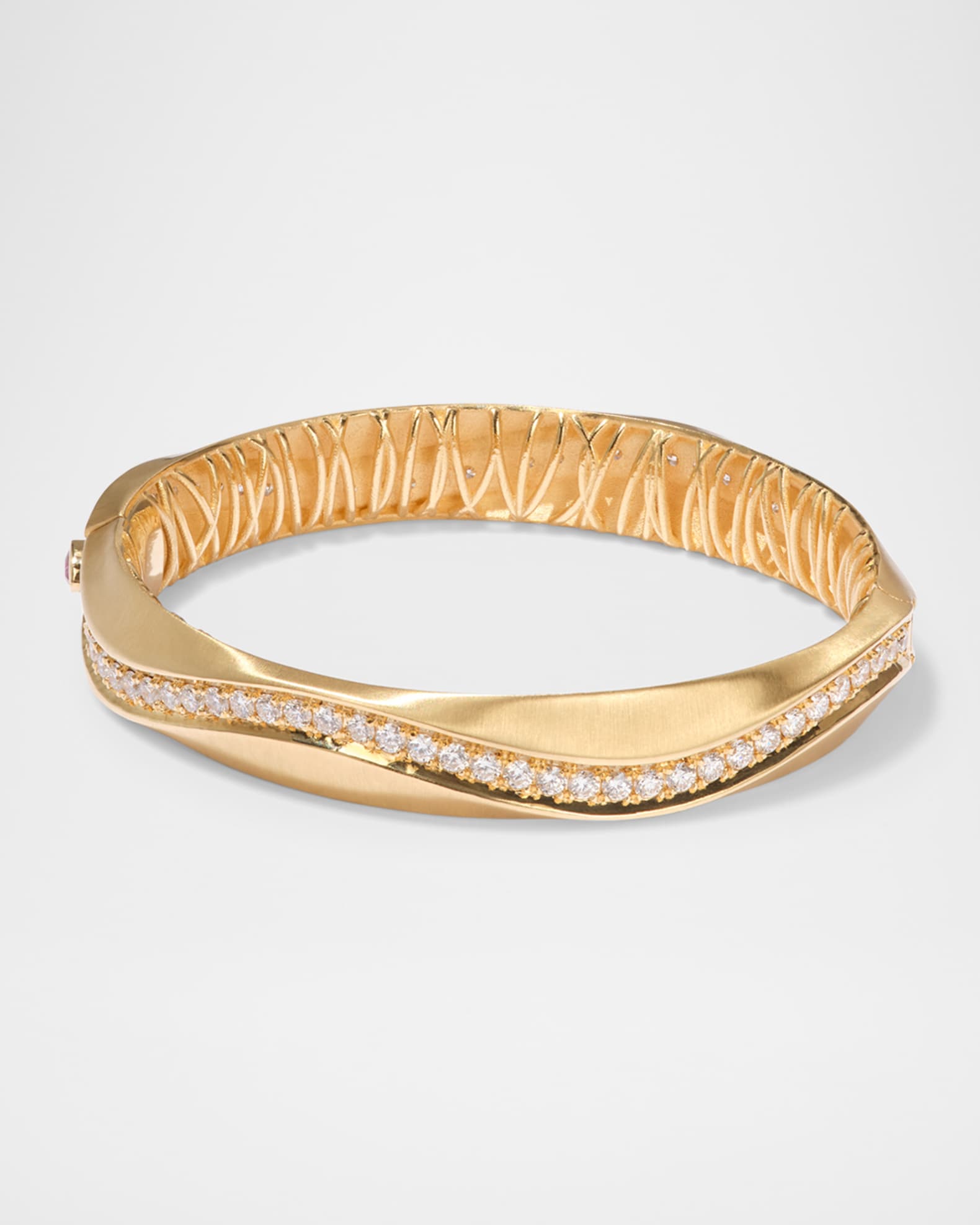 Open Spur Hinged Bangle Bracelet 0