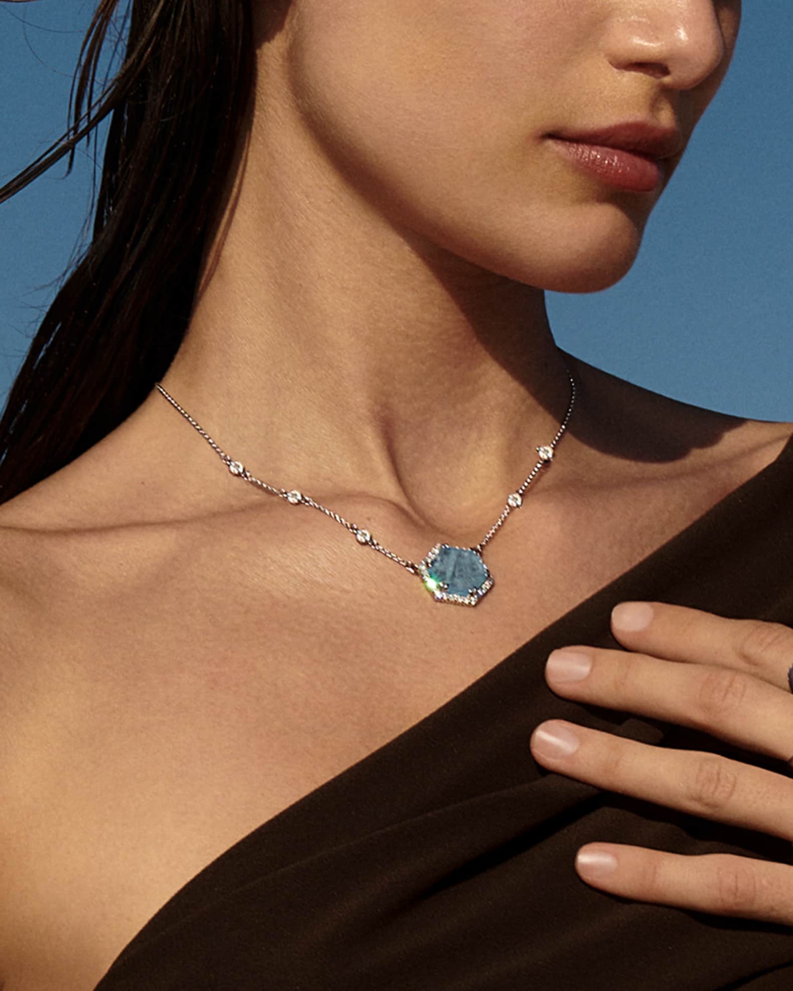 Eclipse Aquamarine Pendant 1