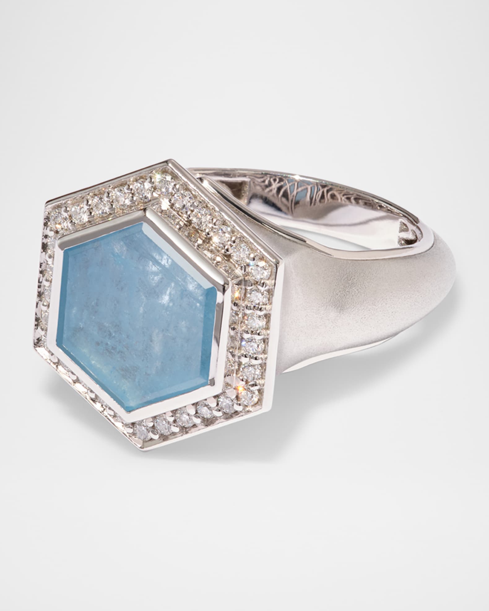 Eclipse Aquamarine Signet Ring 0