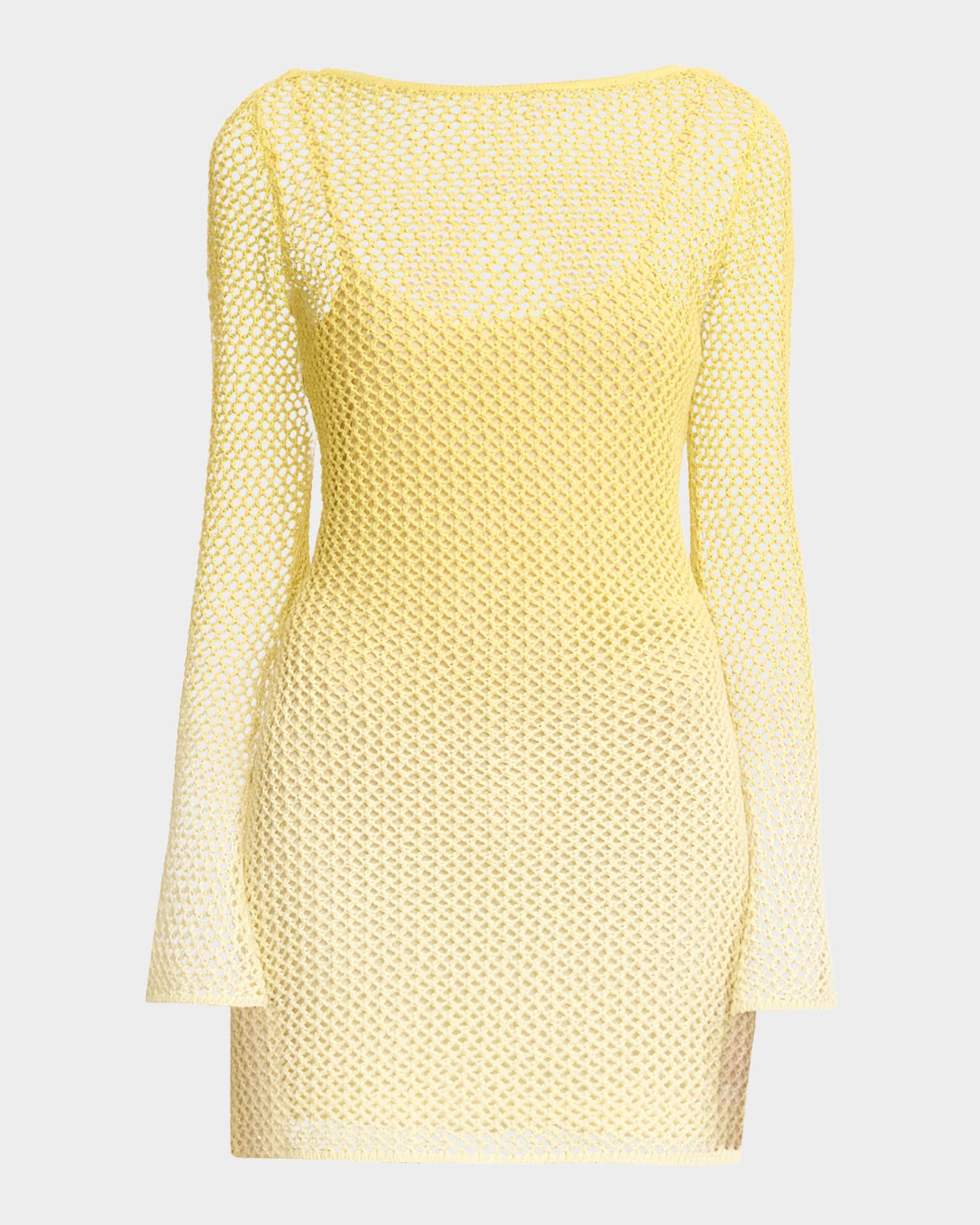 Honey Long-Sleeve Net Mini Dress 0