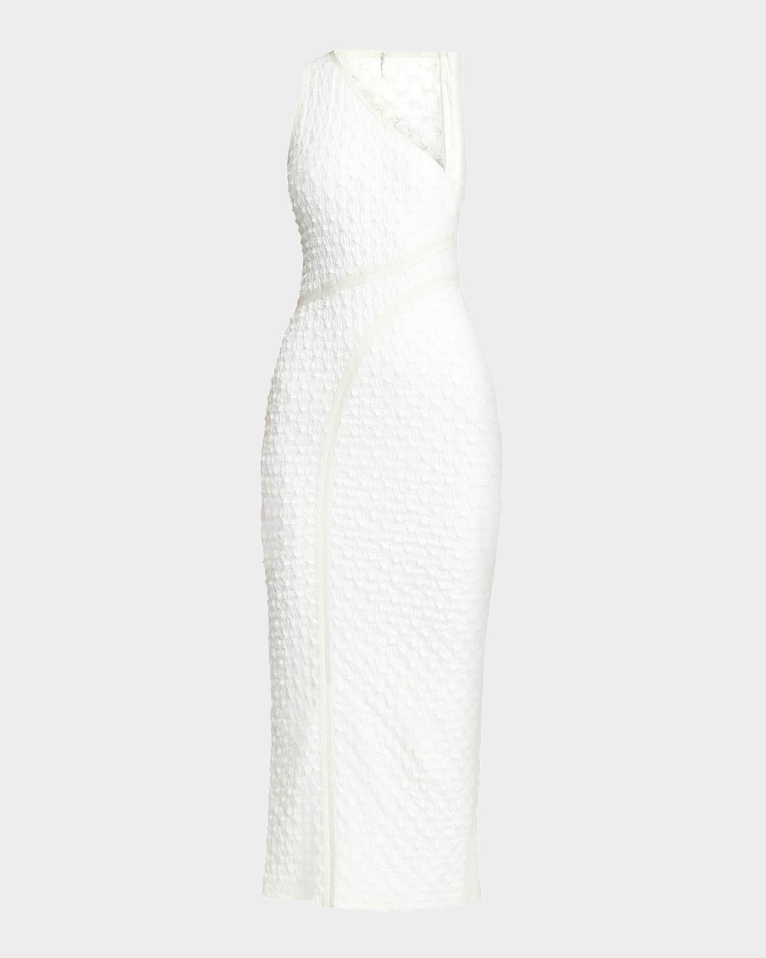 Alex Asymmetric Textured Midi Dress 0