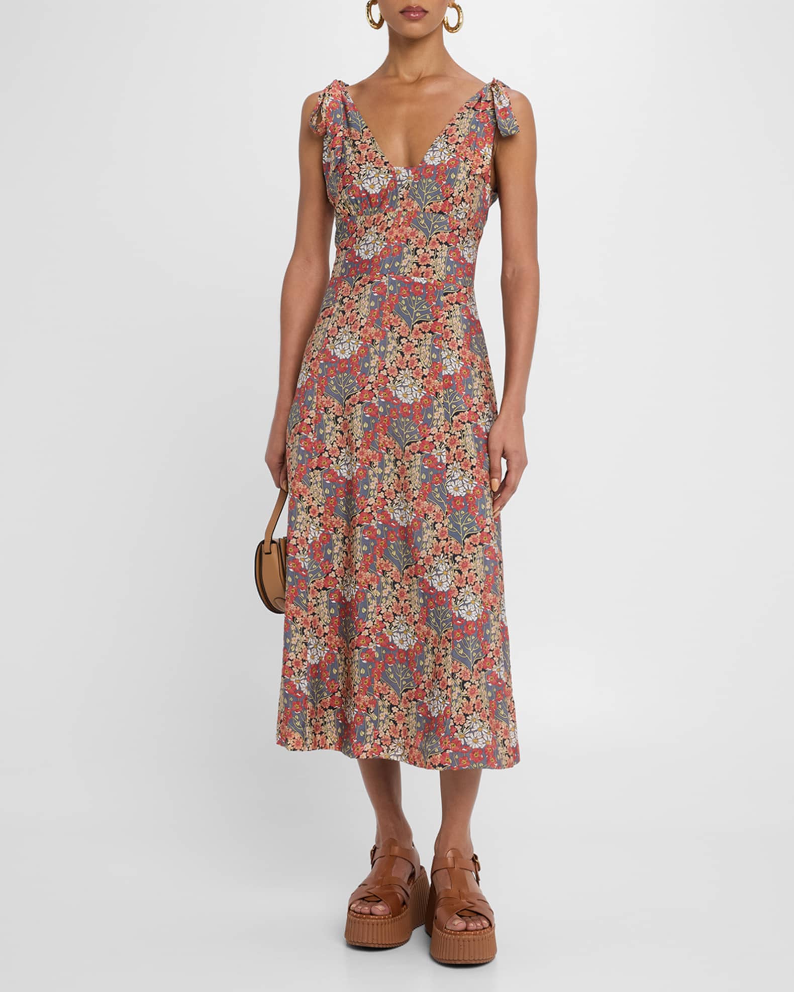 Swindon Floral Sleeveless Midi Dress 1