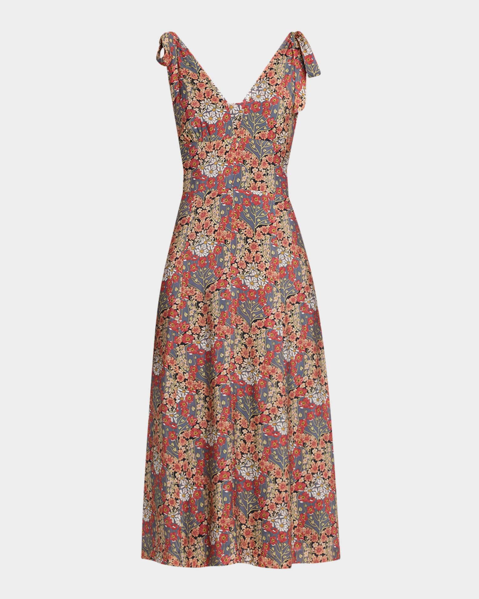 Swindon Floral Sleeveless Midi Dress 0
