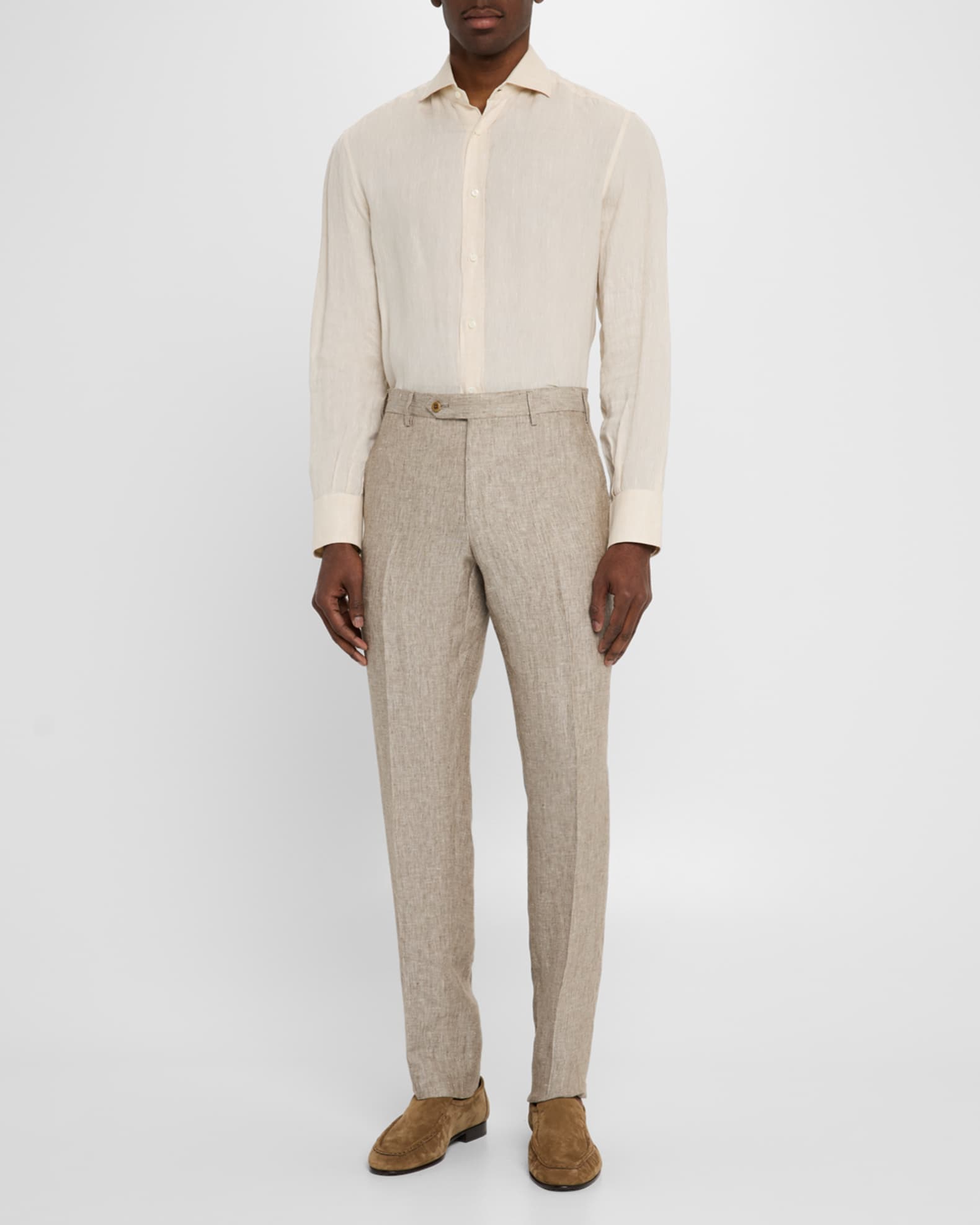 Men's Parker Linen Flat-Front Pants - Thumbnail 2
