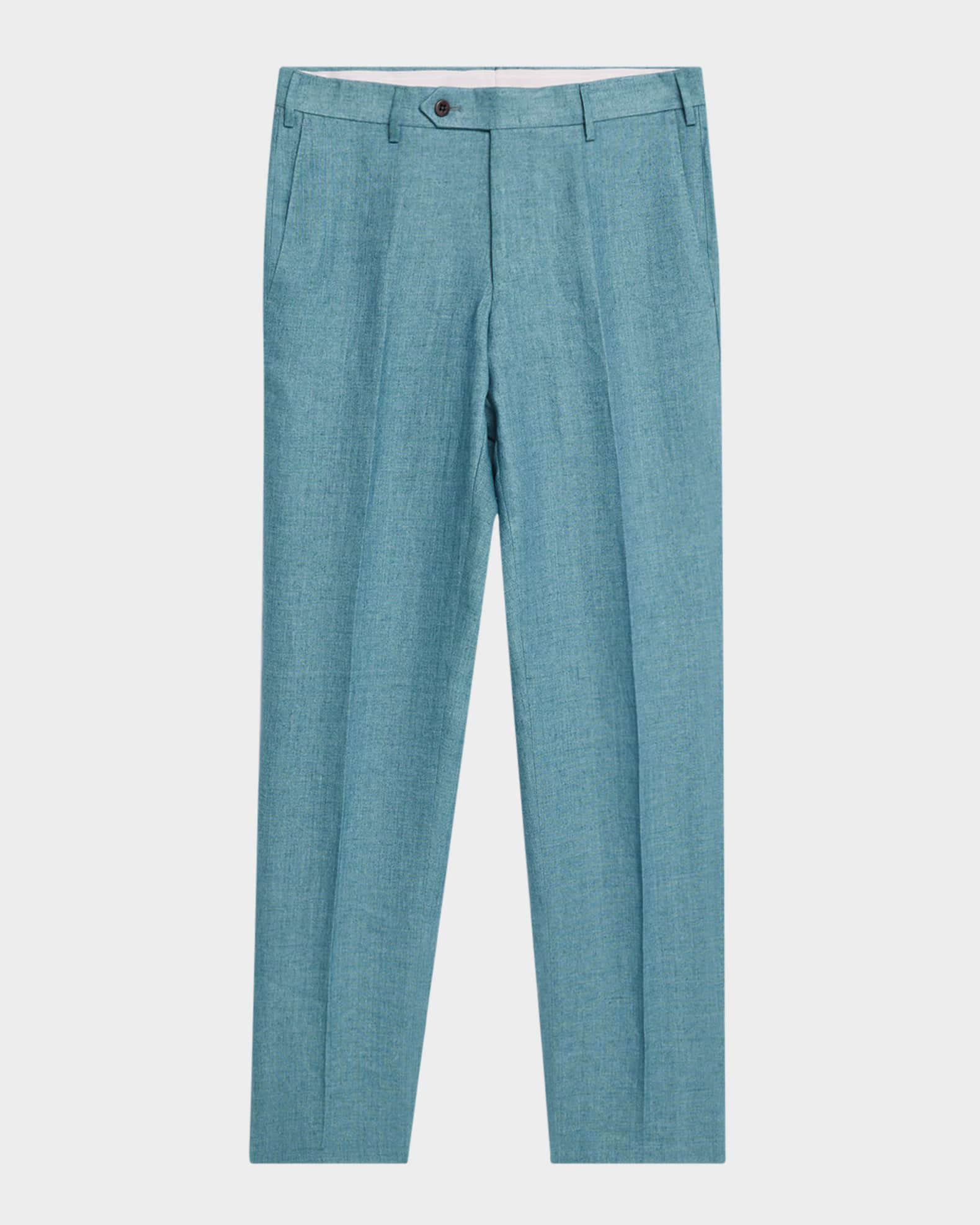 Men's Parker Linen Flat-Front Pants 0