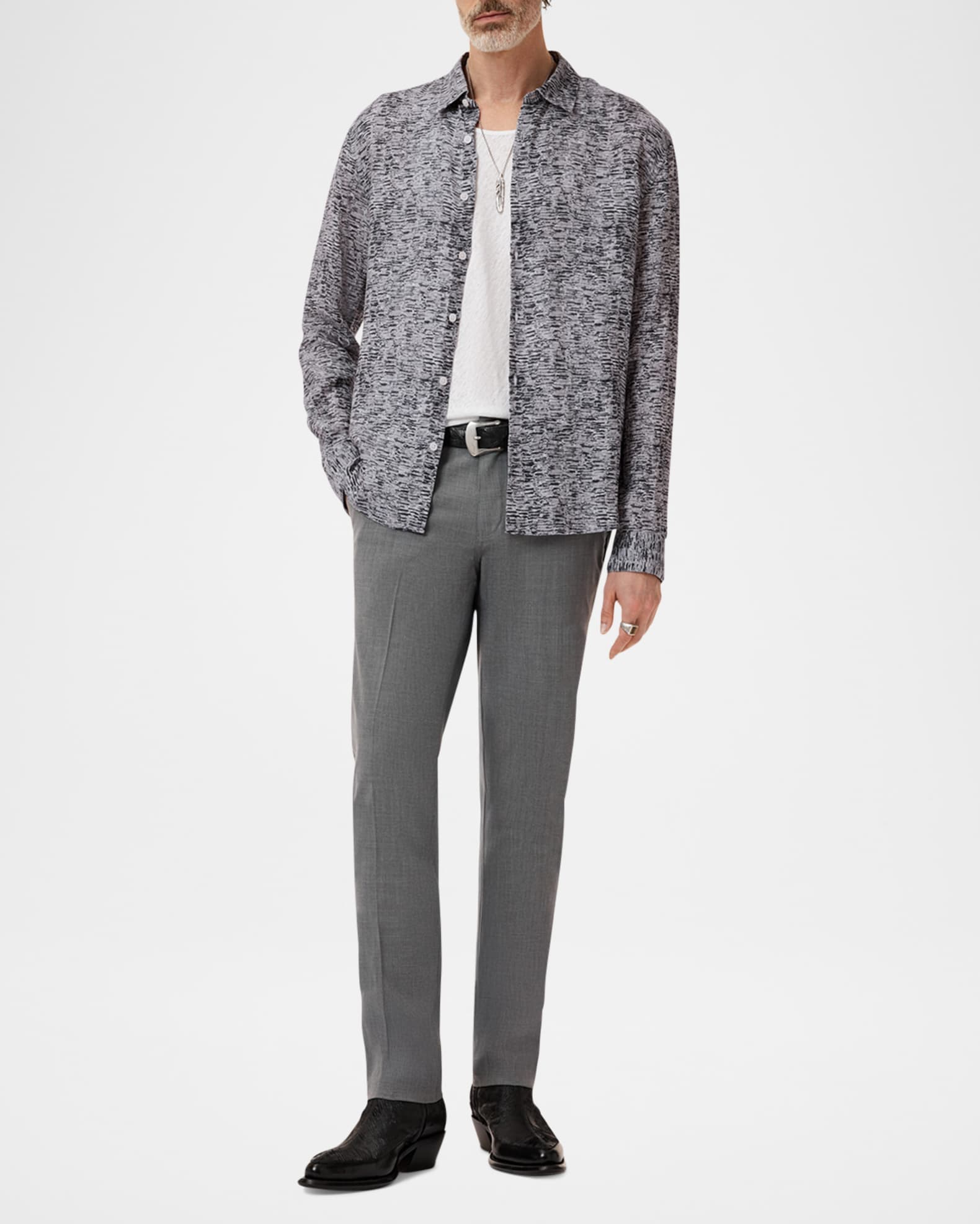 Men's Ross Long-Sleeve Linen Shirt  1
