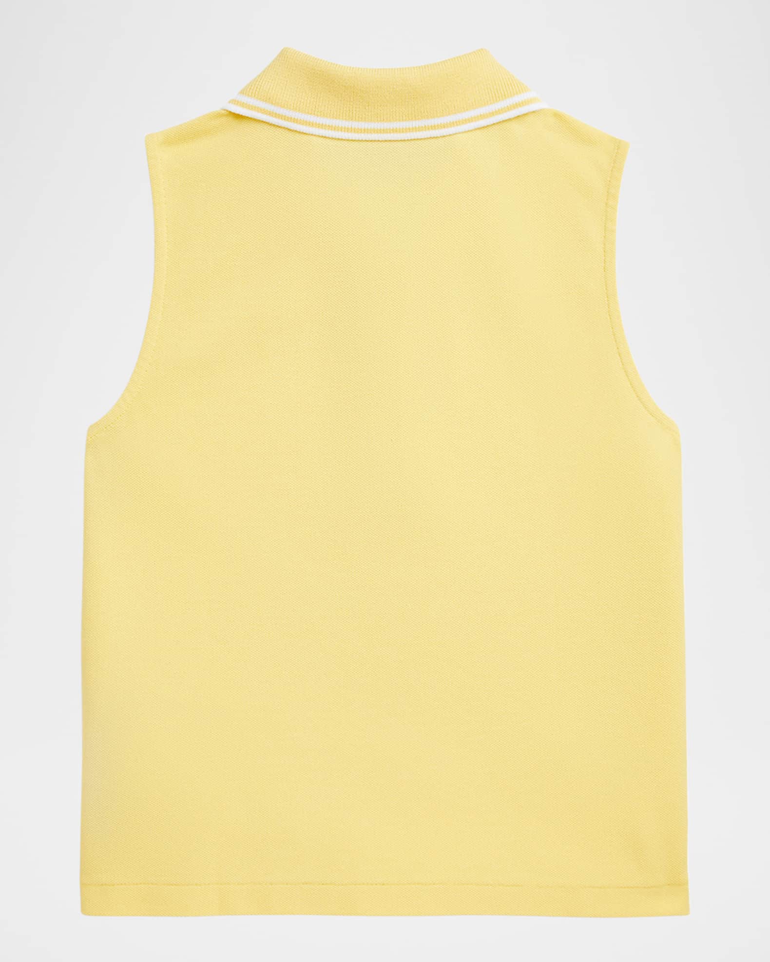 Girl's Sleeveless Mesh Polo Shirt 1