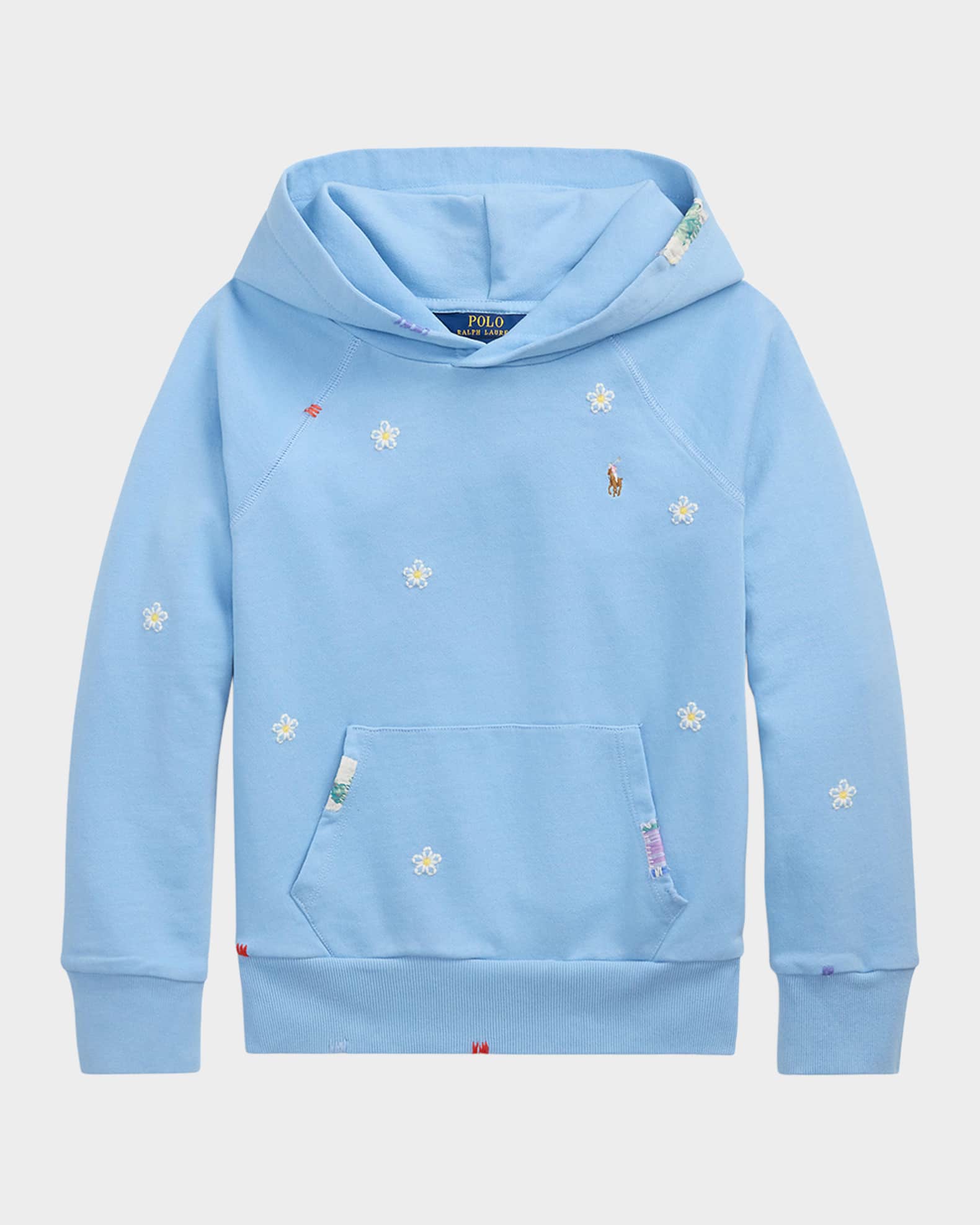 Girl's Floral Embroidered Hoodie 0
