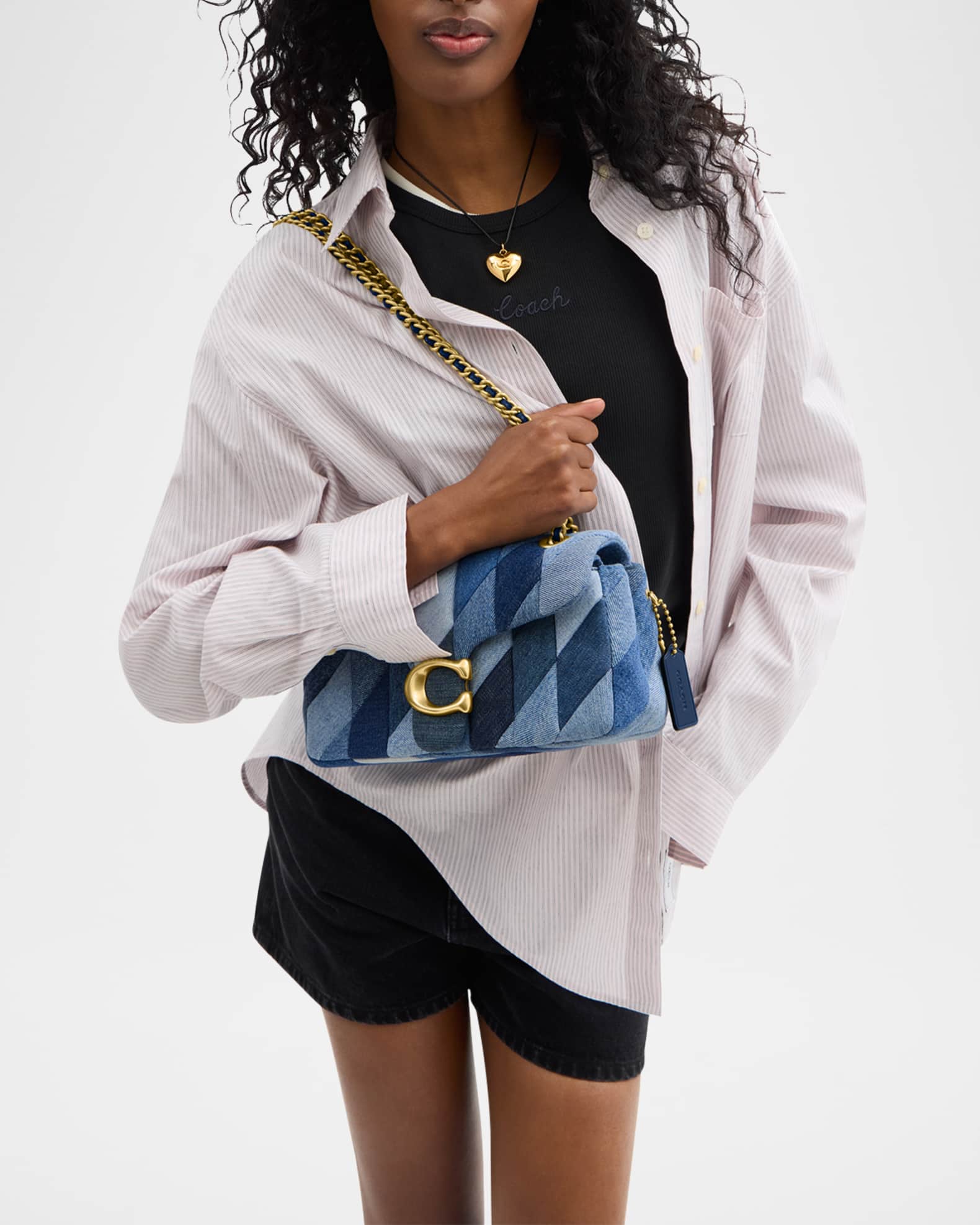 Coach Tabby 26 Quilted Patchwork Denim Shoulder Bag | Neiman