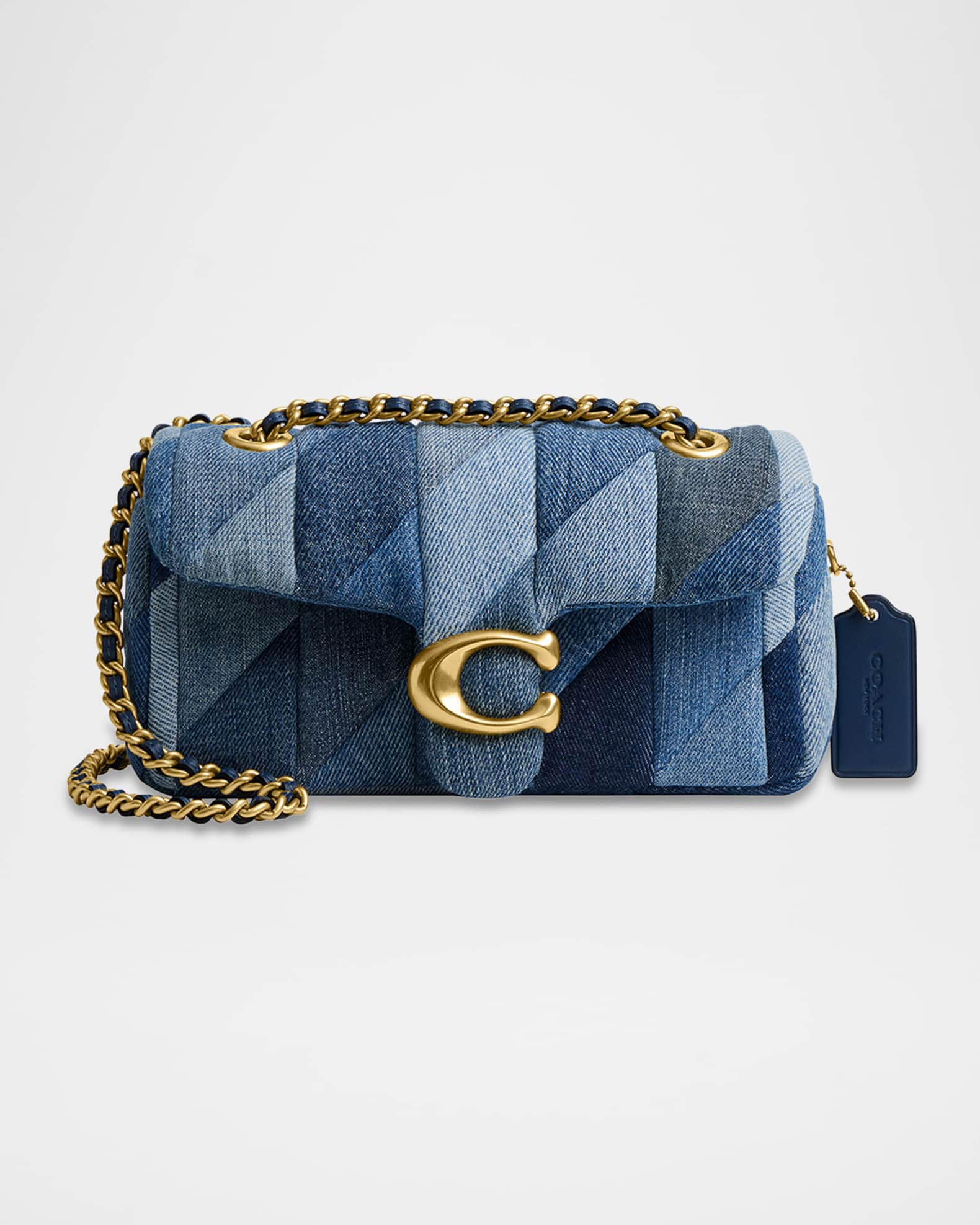 注目ブランドのギフト Shoulder Denim Patchwork Quilted 20 Tabby Coach Bag Neiman | バッグ