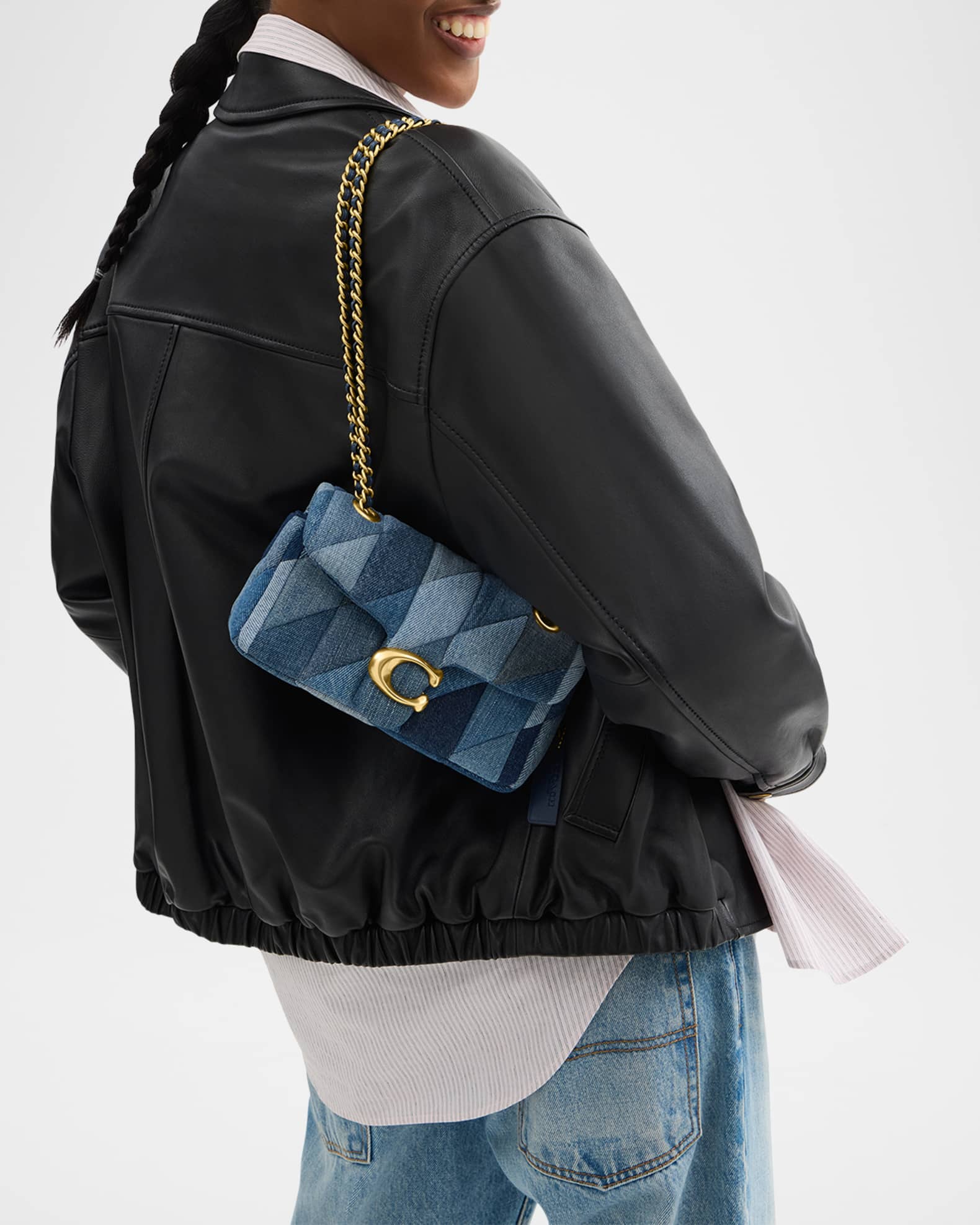 Coach Tabby 26 Quilted Patchwork Denim Shoulder Bag | Neiman