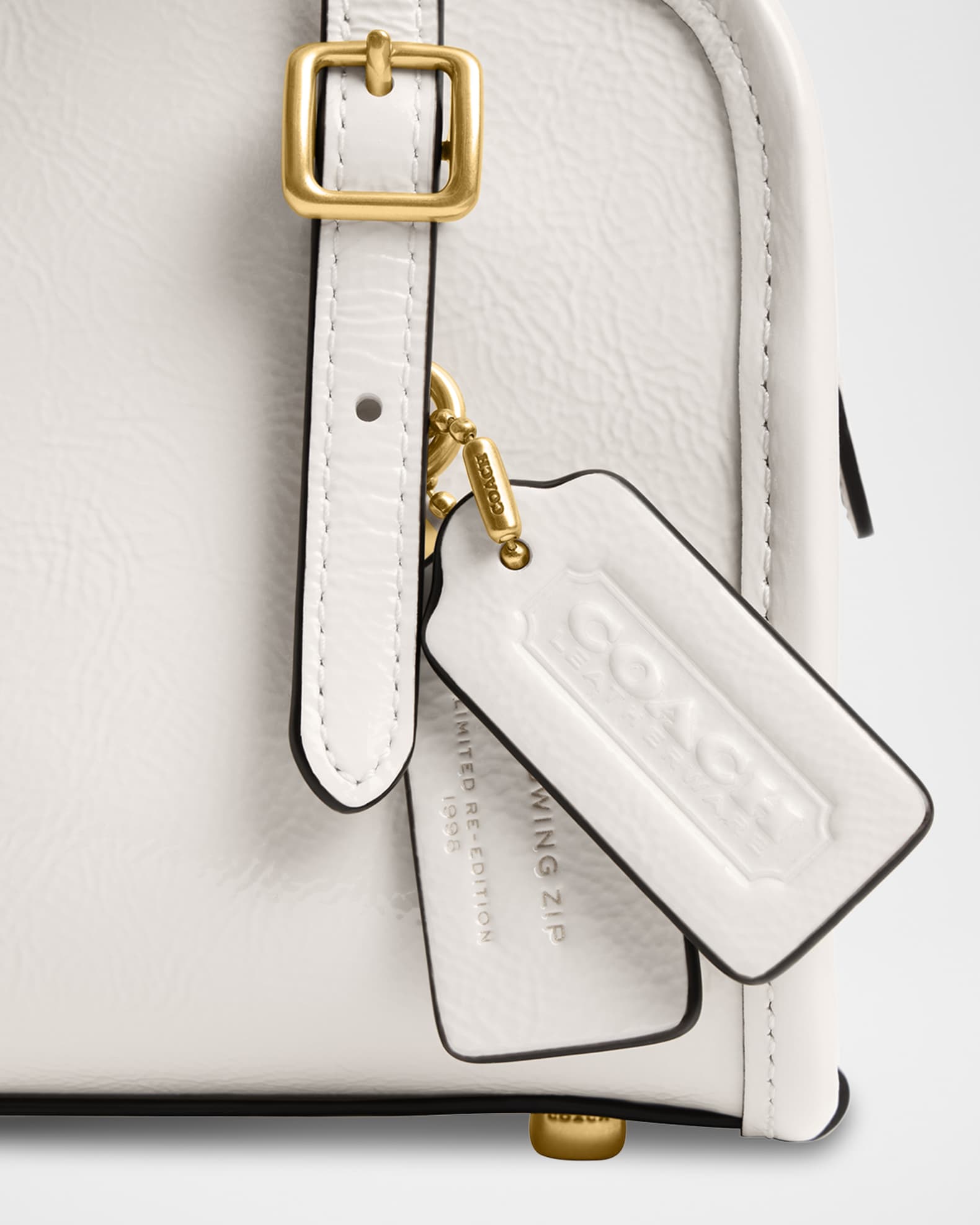 新作人気モデル Leather Patent Crinkle 20 Swing Coach Shoulder Neiman | Bag バッグ