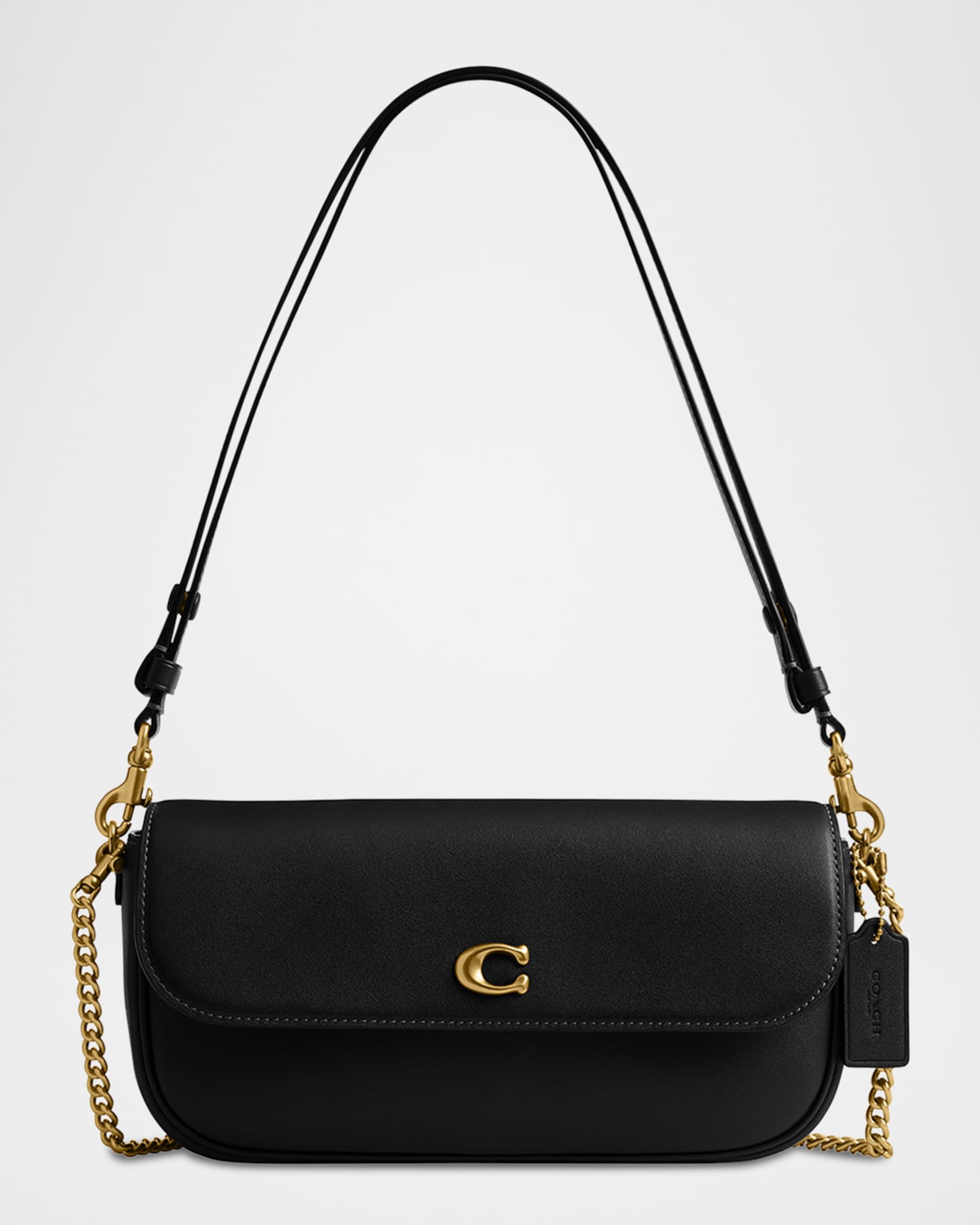 Coach Brook Flap Leather Chain Shoulder Bag | Neiman Marcus