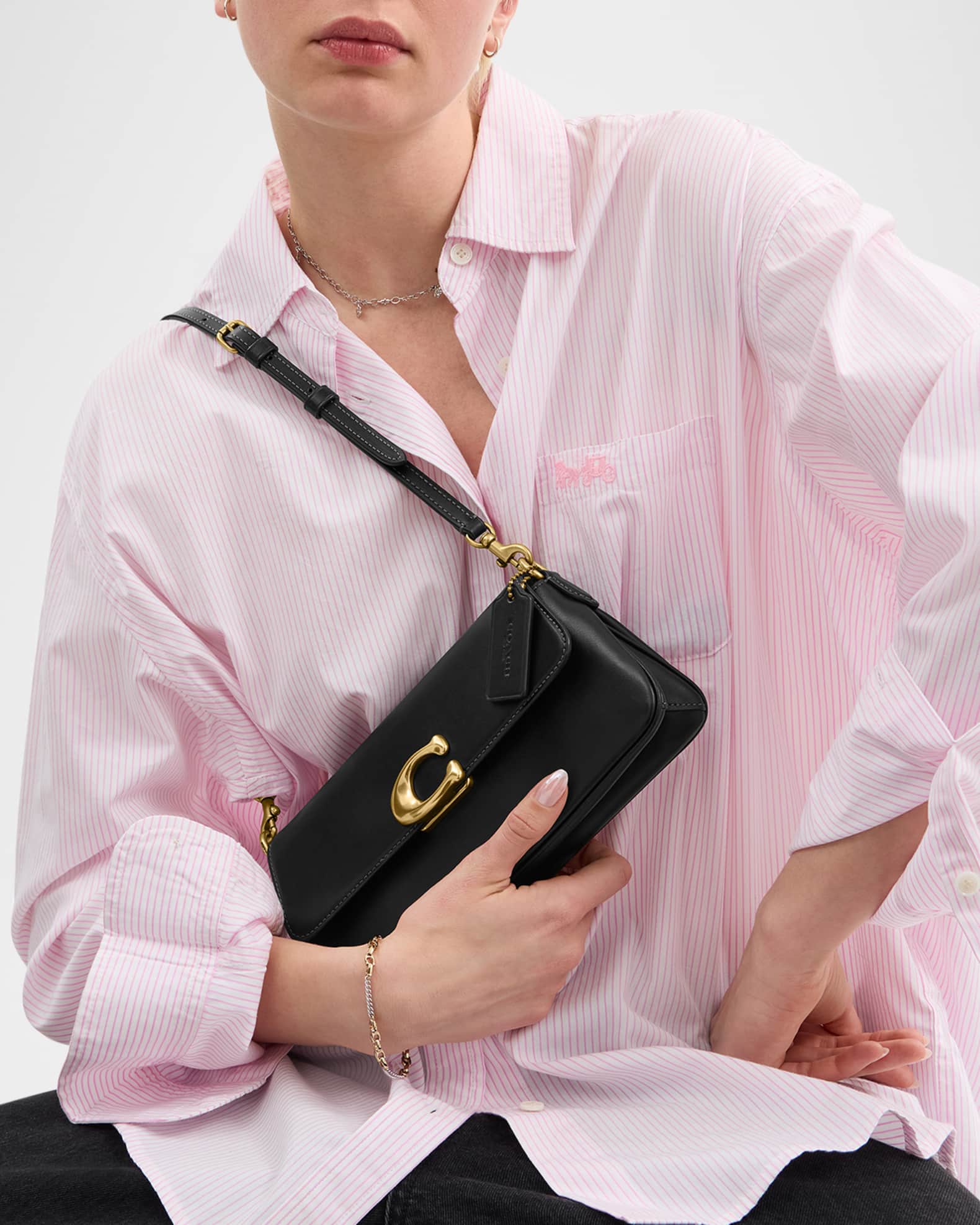 【Coach】Refined Calf Leather Jet Shoulder Bag Coach Refined Calf Leather Jet Shoulder Bag | Shopbop
