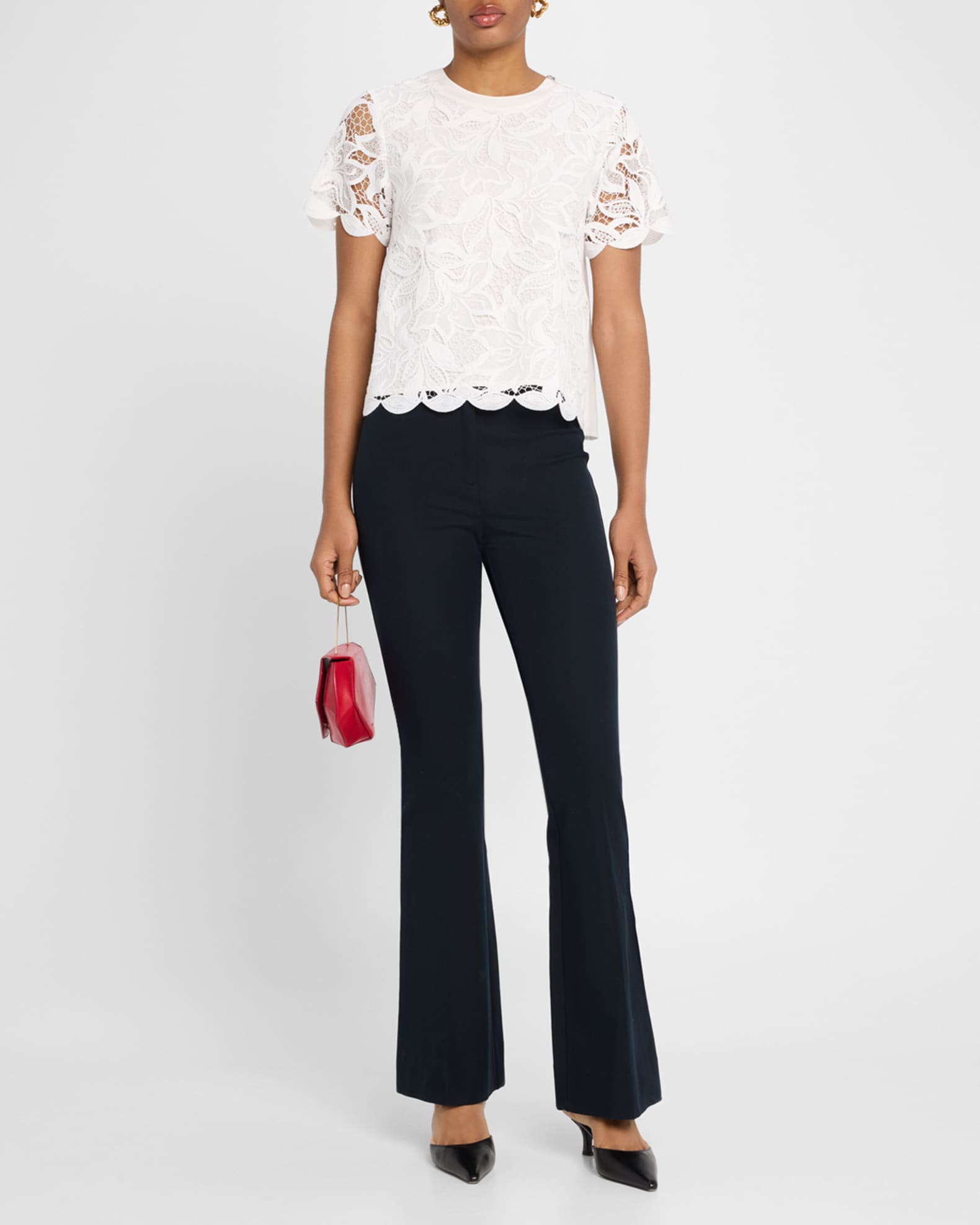 Samaria Short-Sleeve Lace Top 1