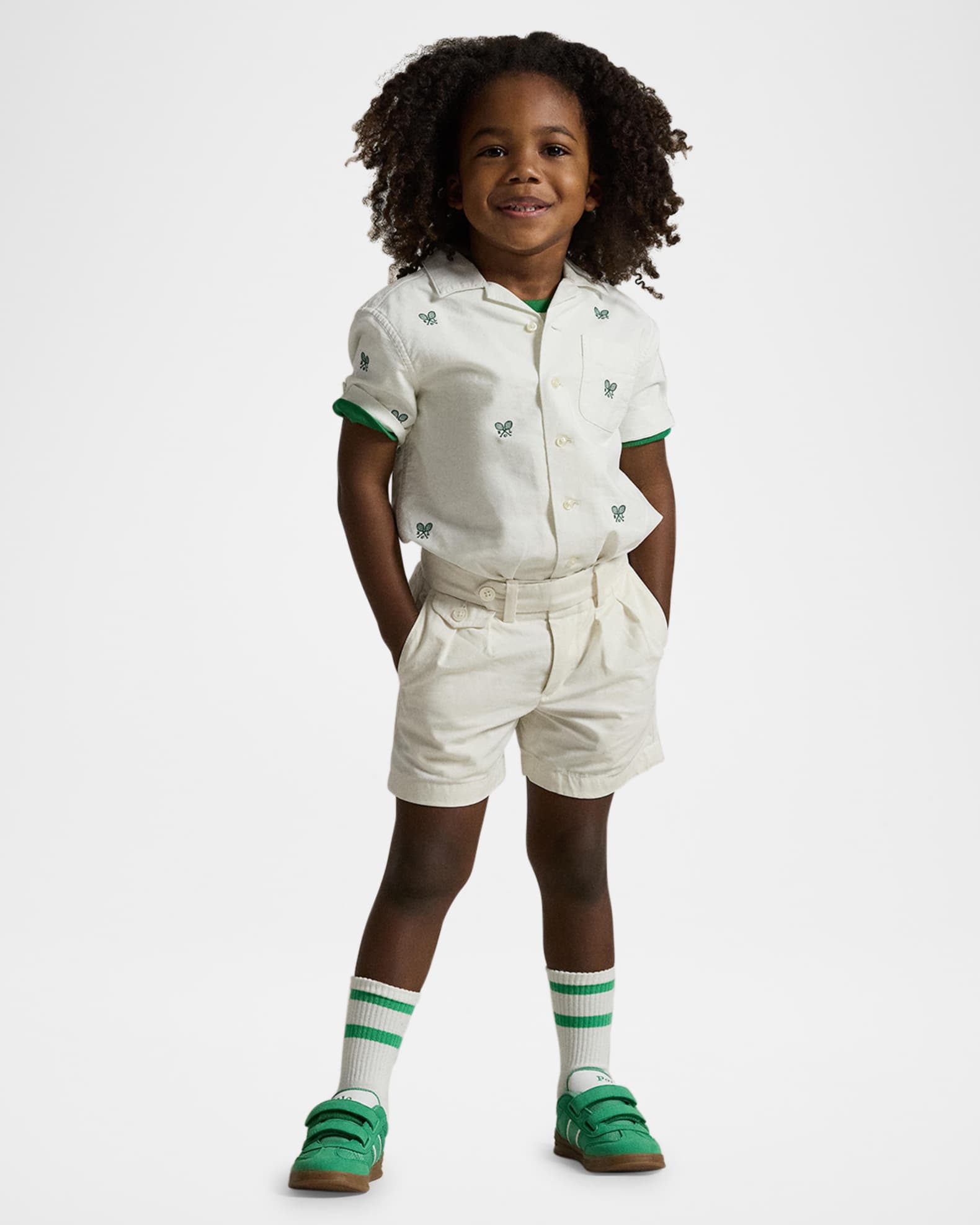 Ralph Lauren Childrenswear Boy's Tennis Embroidered Oxford