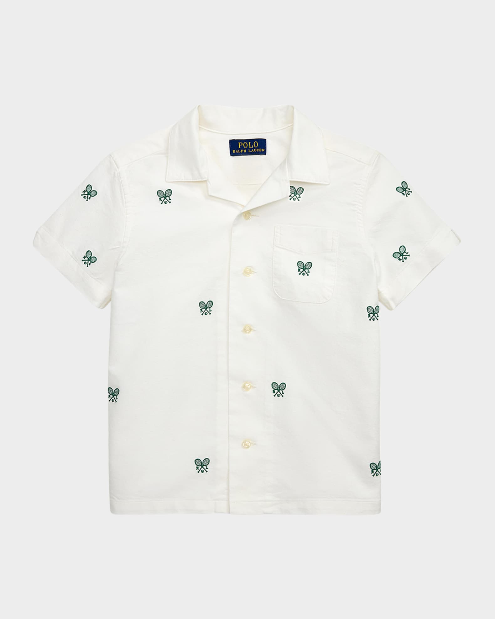 Boy's Tennis Embroidered Oxford Shirt 0