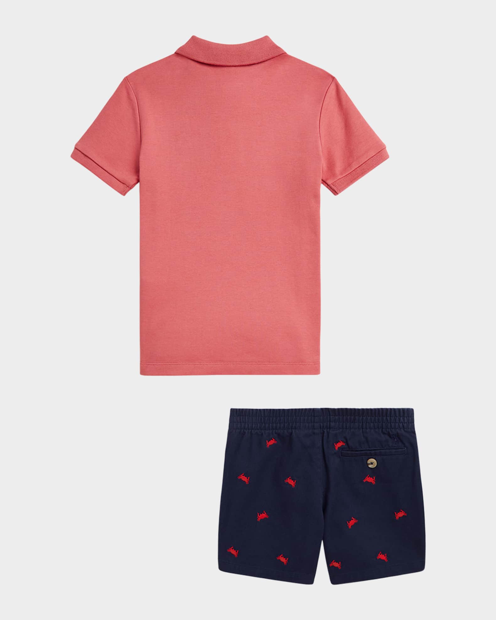 Boy's Polo Bear Shirt & Shorts Set 1
