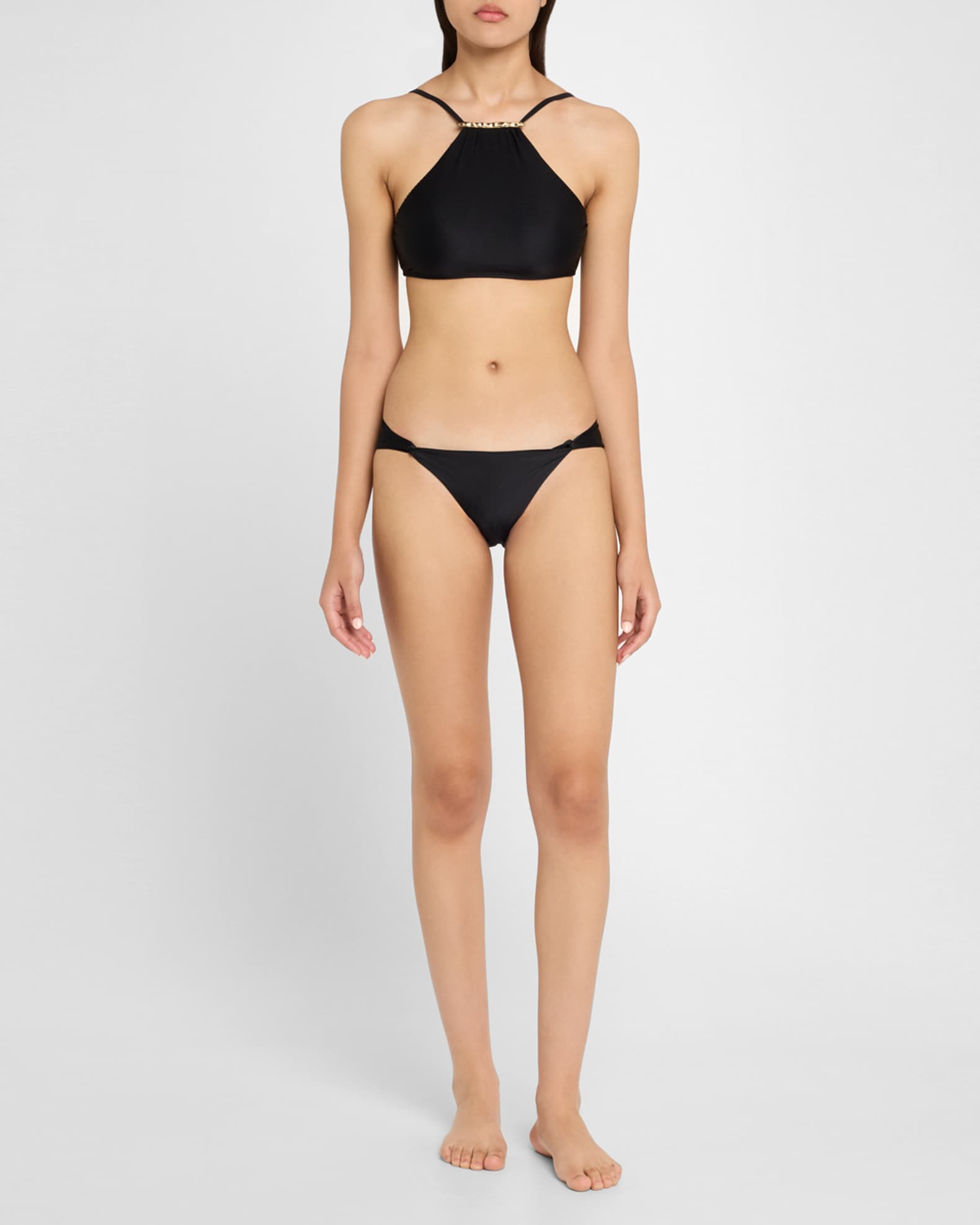 Ruched Halter Bikini Top 1