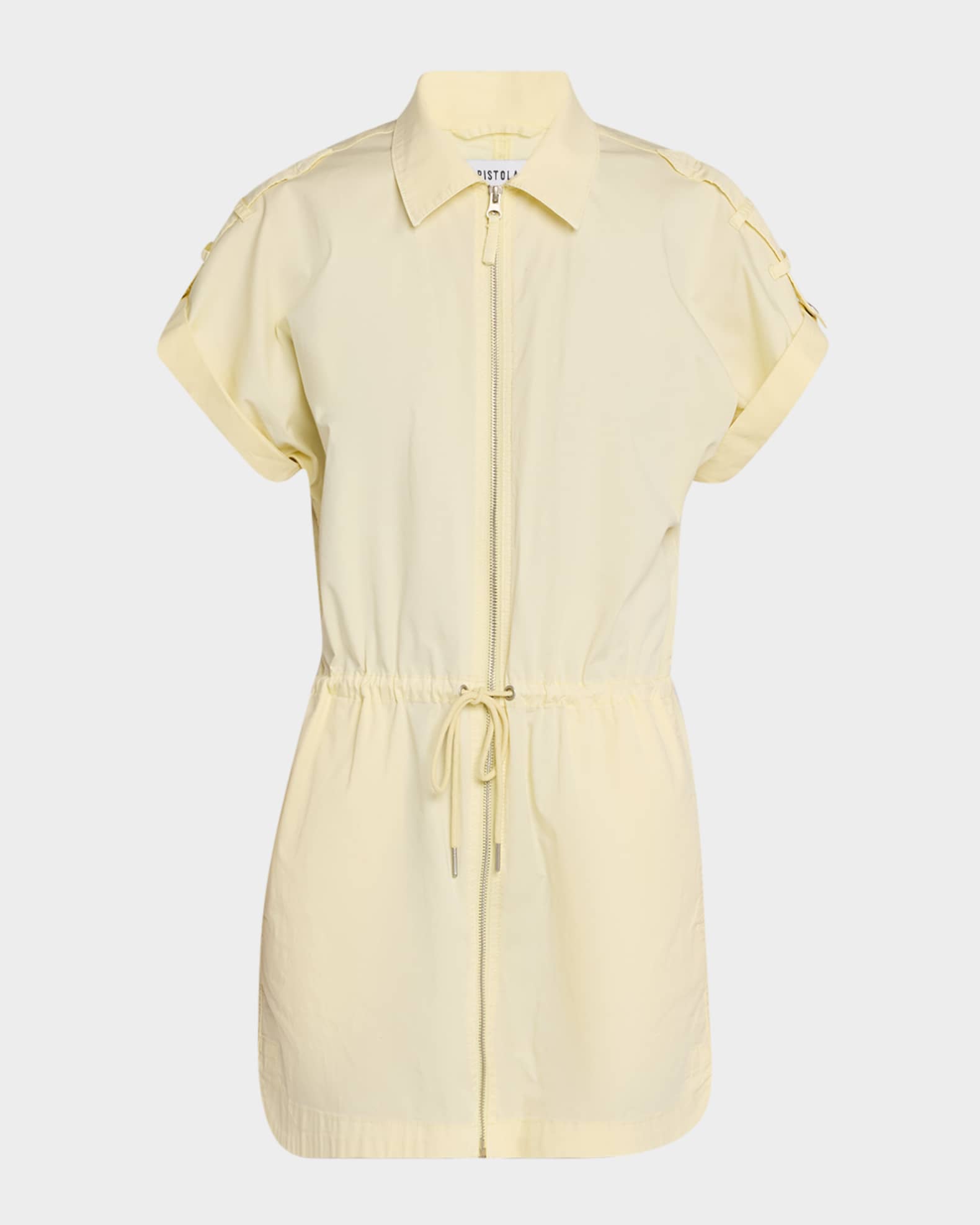 Meg Short-Sleeve Zip-Front Shirtdress  0