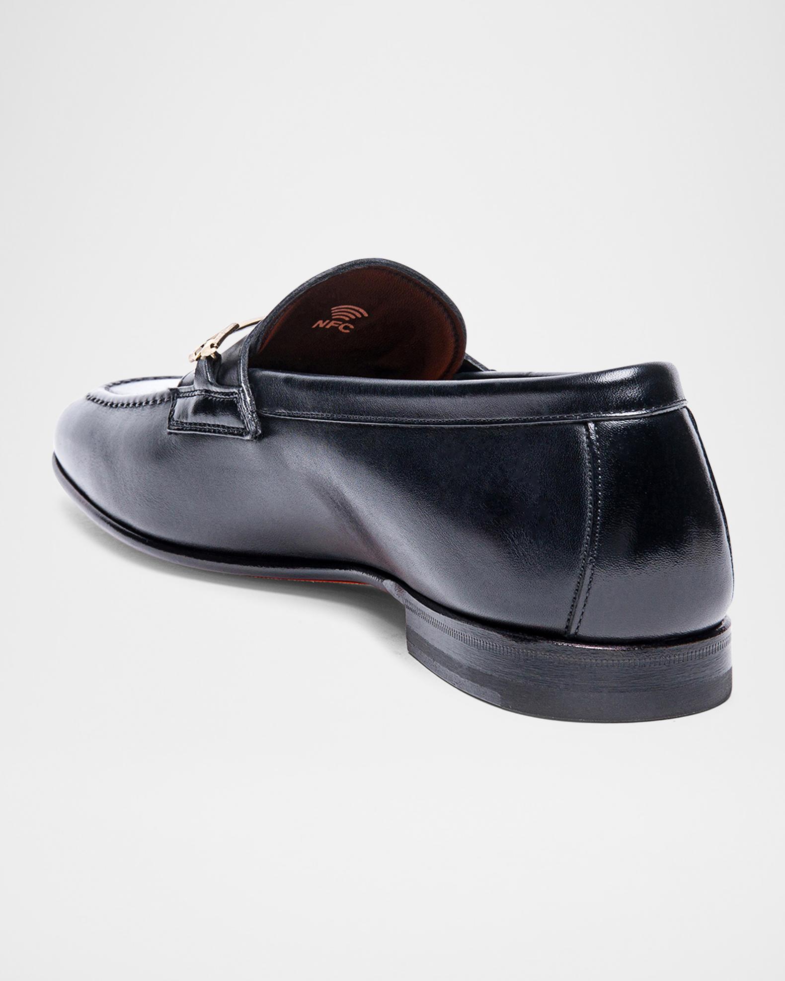 Santoni Bit Loafer Santoni - Ascott Black Leather Penny Loafer | Mitchell Stores main image 4