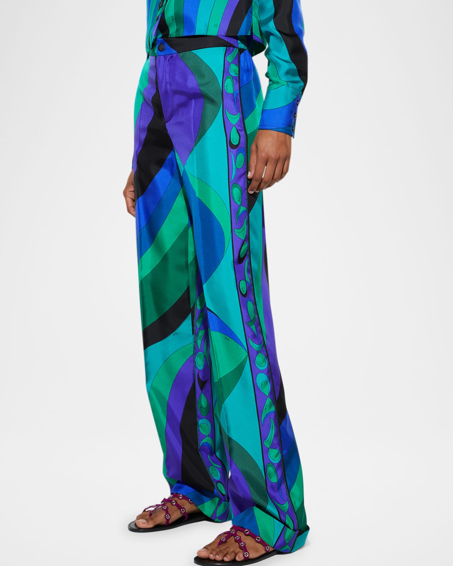 感謝の声続々！ Pantalone Pucci Emilio Silk Marcus Neiman | Twill パンツ