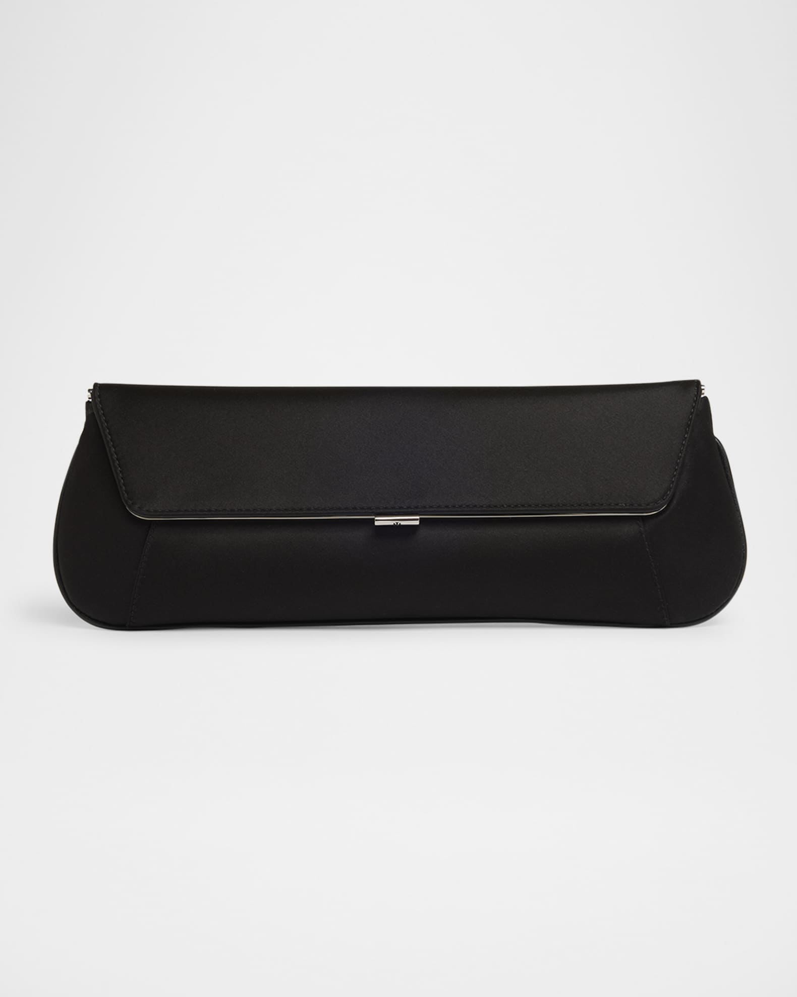 Ami Framed Satin Clutch Bag 0