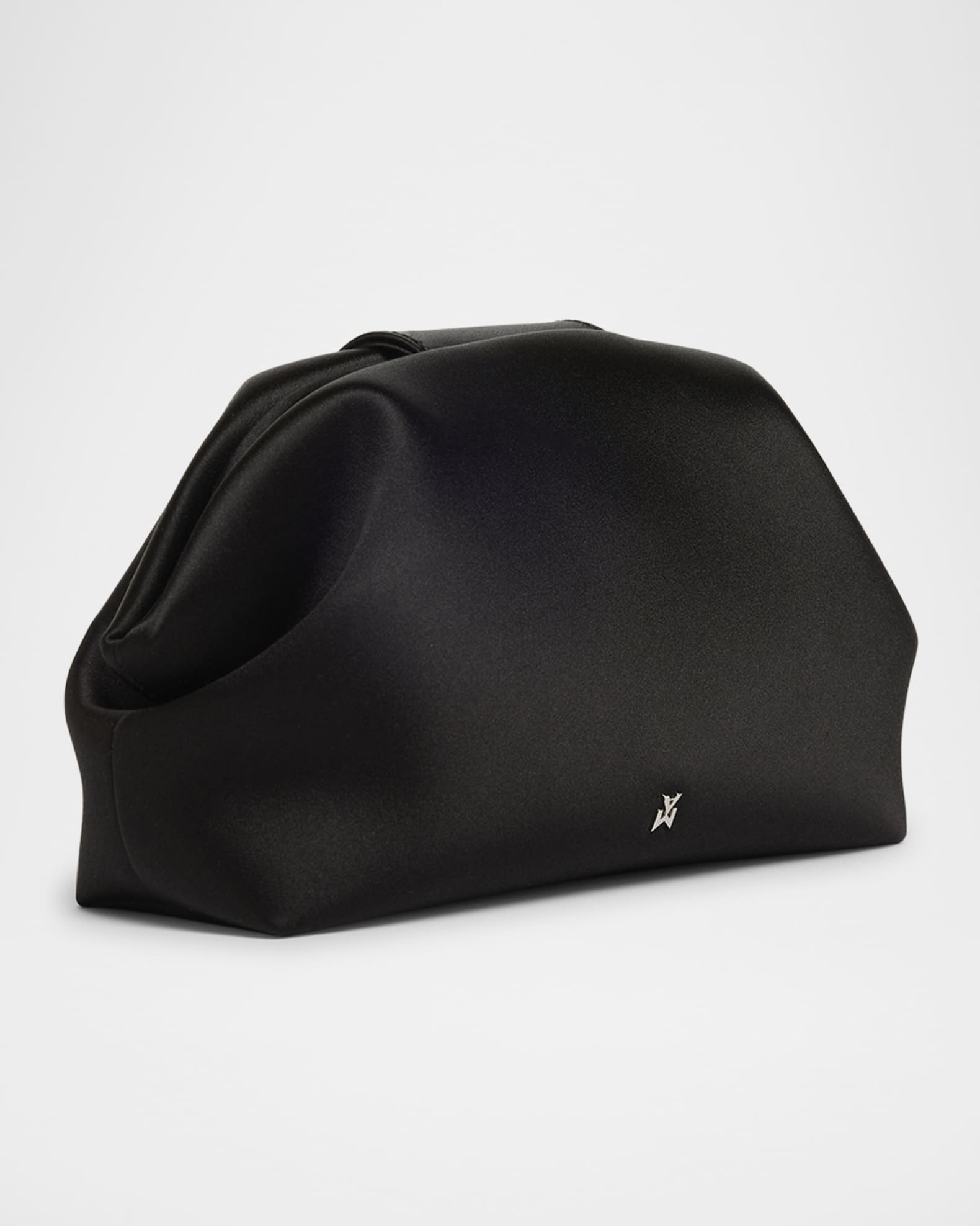 Camelia Buckle Satin Clutch Bag 1