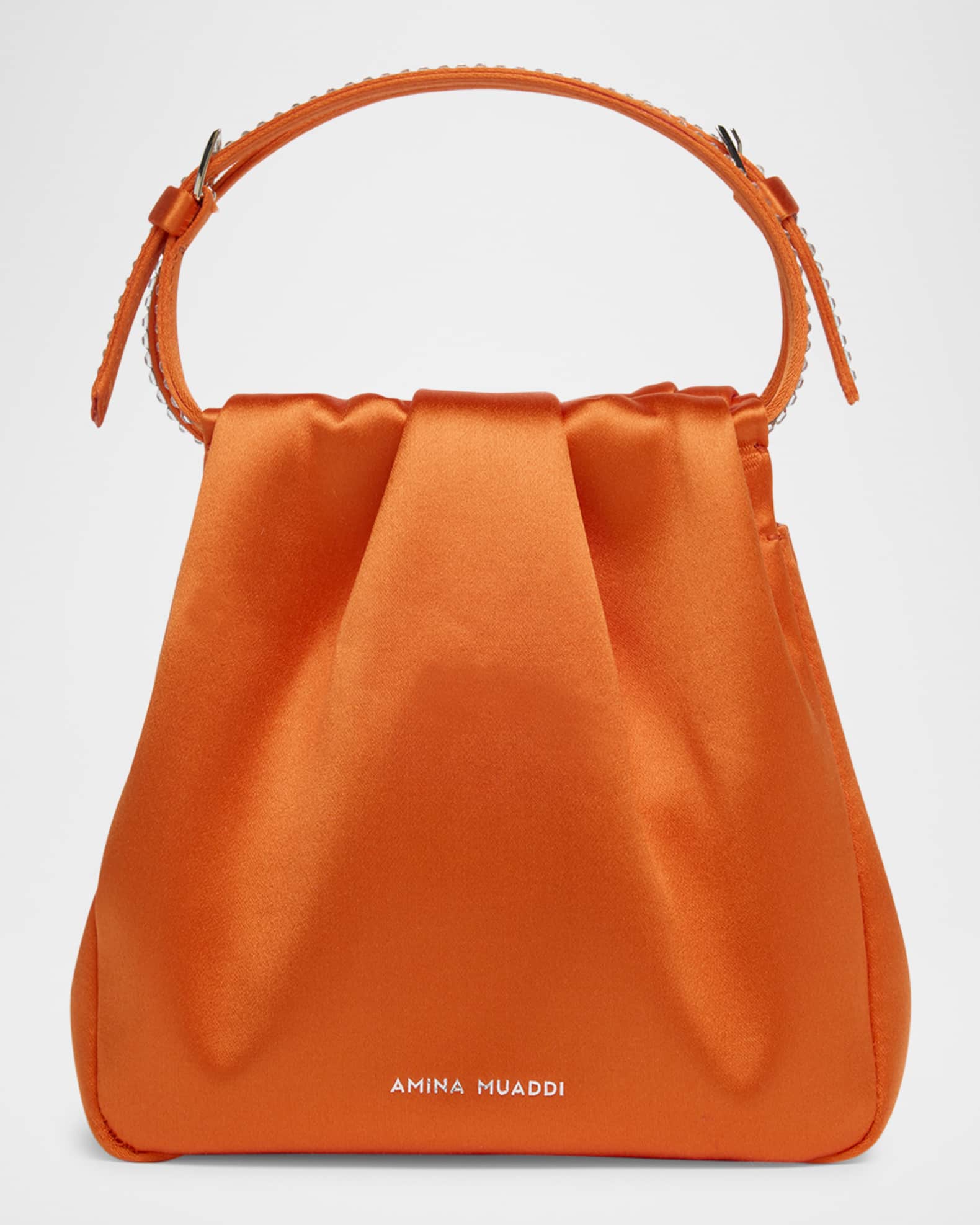 Vittoria Crystal Satin Bucket Bag 0