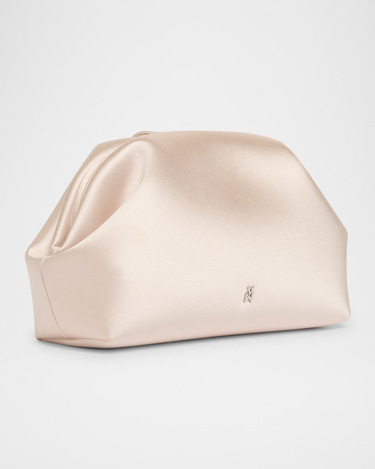 Camelia Buckle Satin Clutch Bag 1