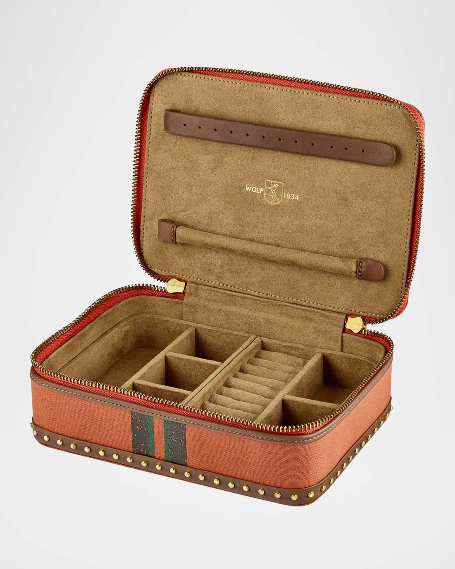 WOLF Ida Travel Zip Jewelry Case | Neiman Marcus