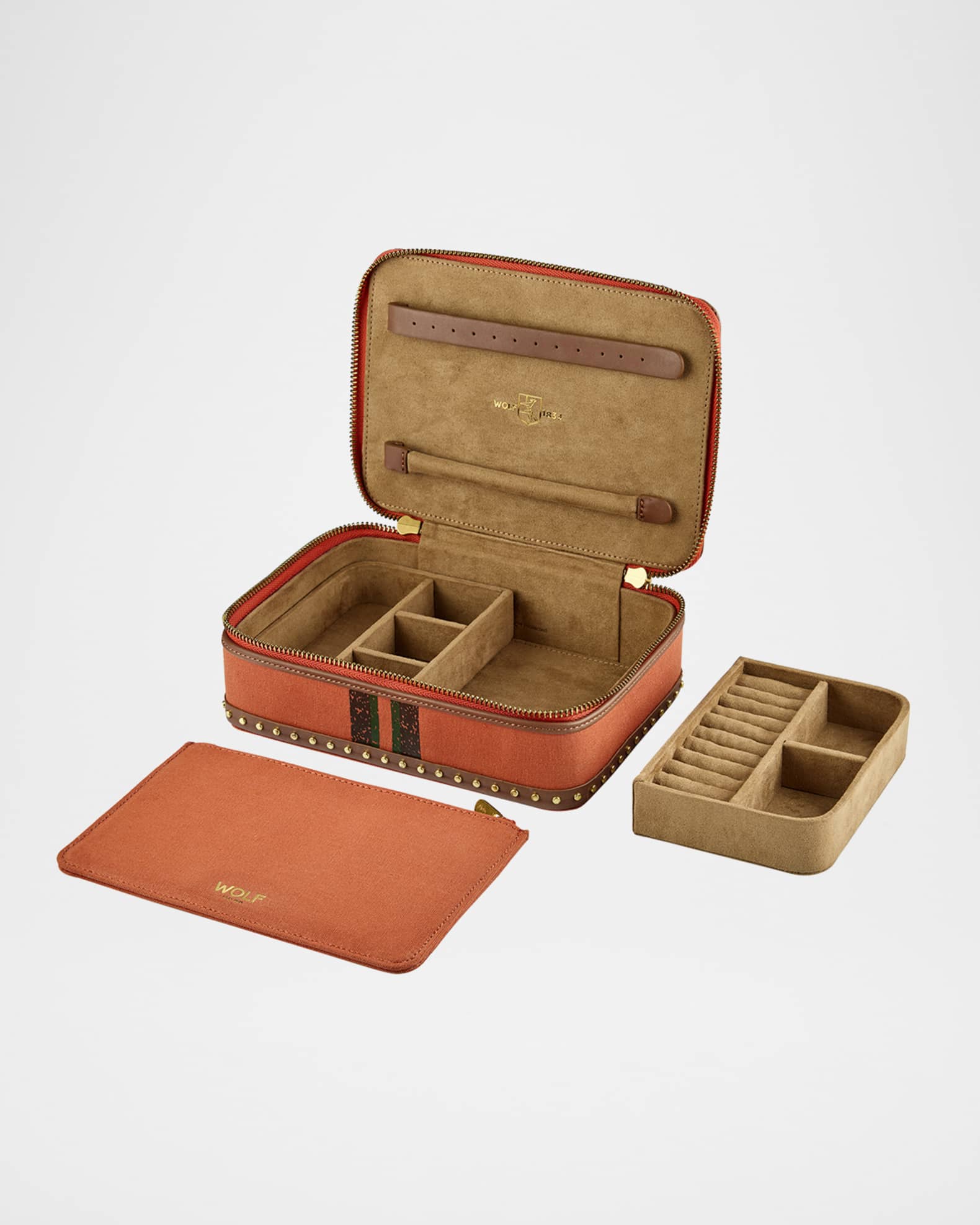 WOLF Ida Travel Zip Jewelry Case | Neiman Marcus