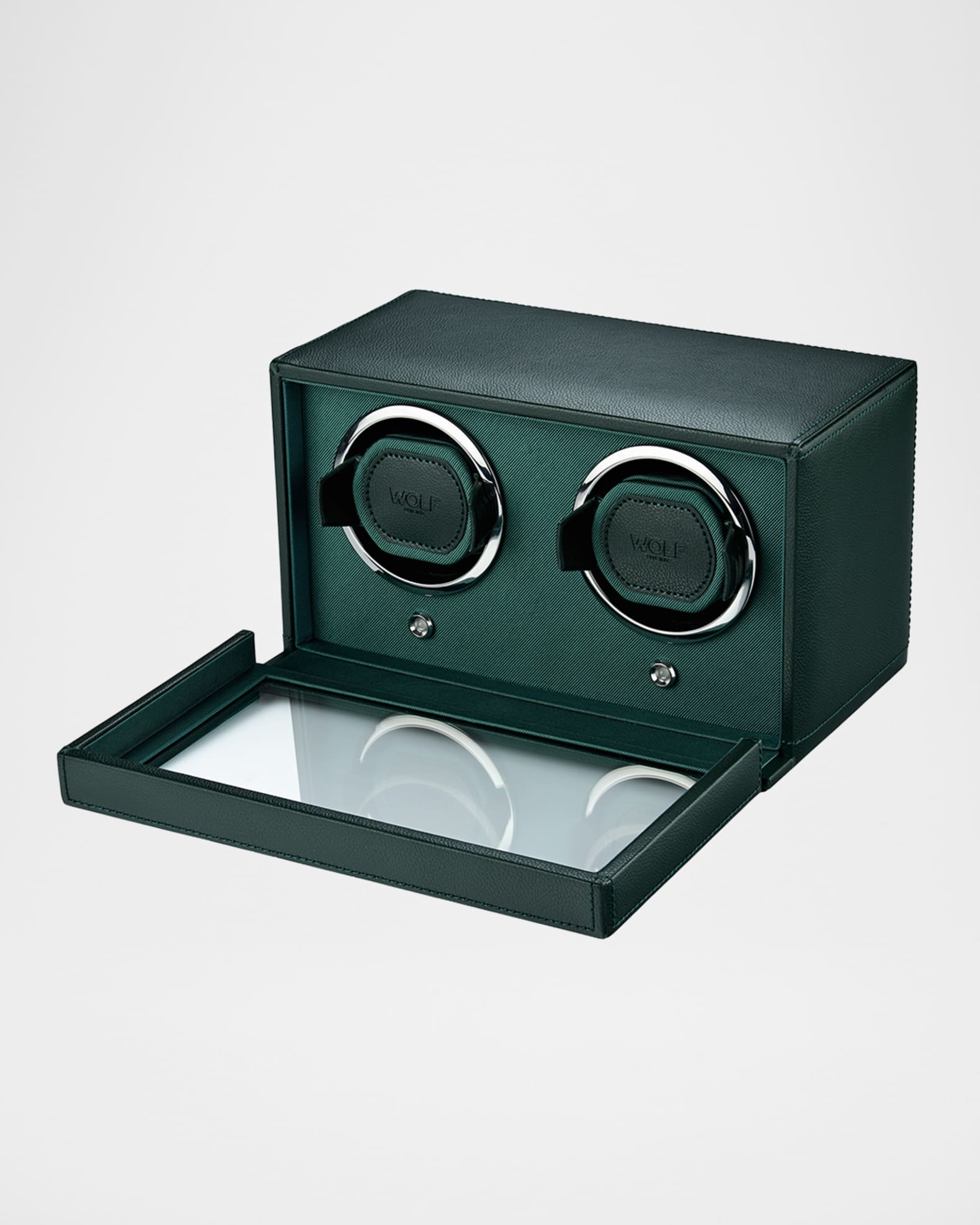 WOLF Cub Double Watch Winder with Cover Neiman Marcus