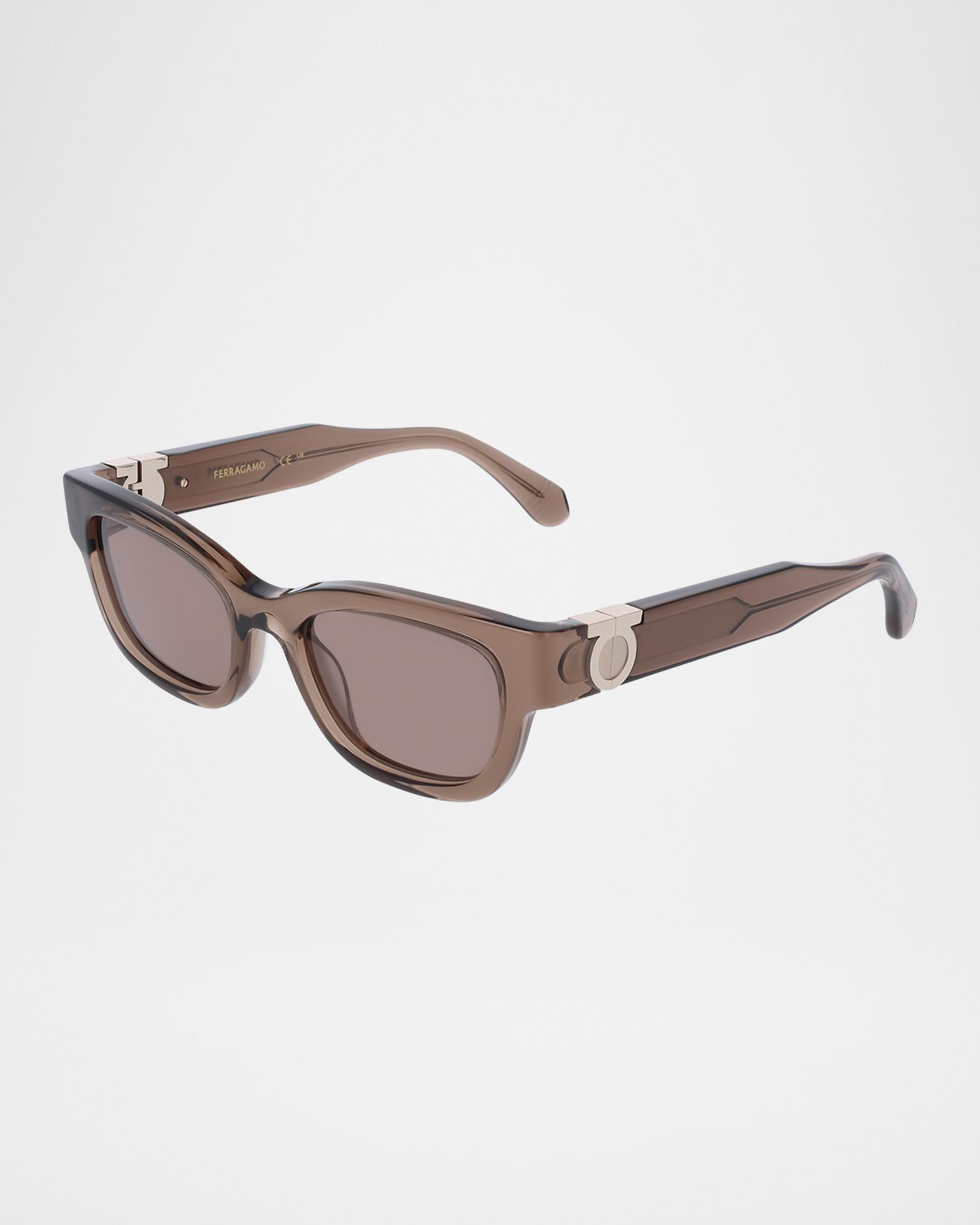 Ferragamo Gancino Rectangle Acetate Sunglasses | Neiman Marcus