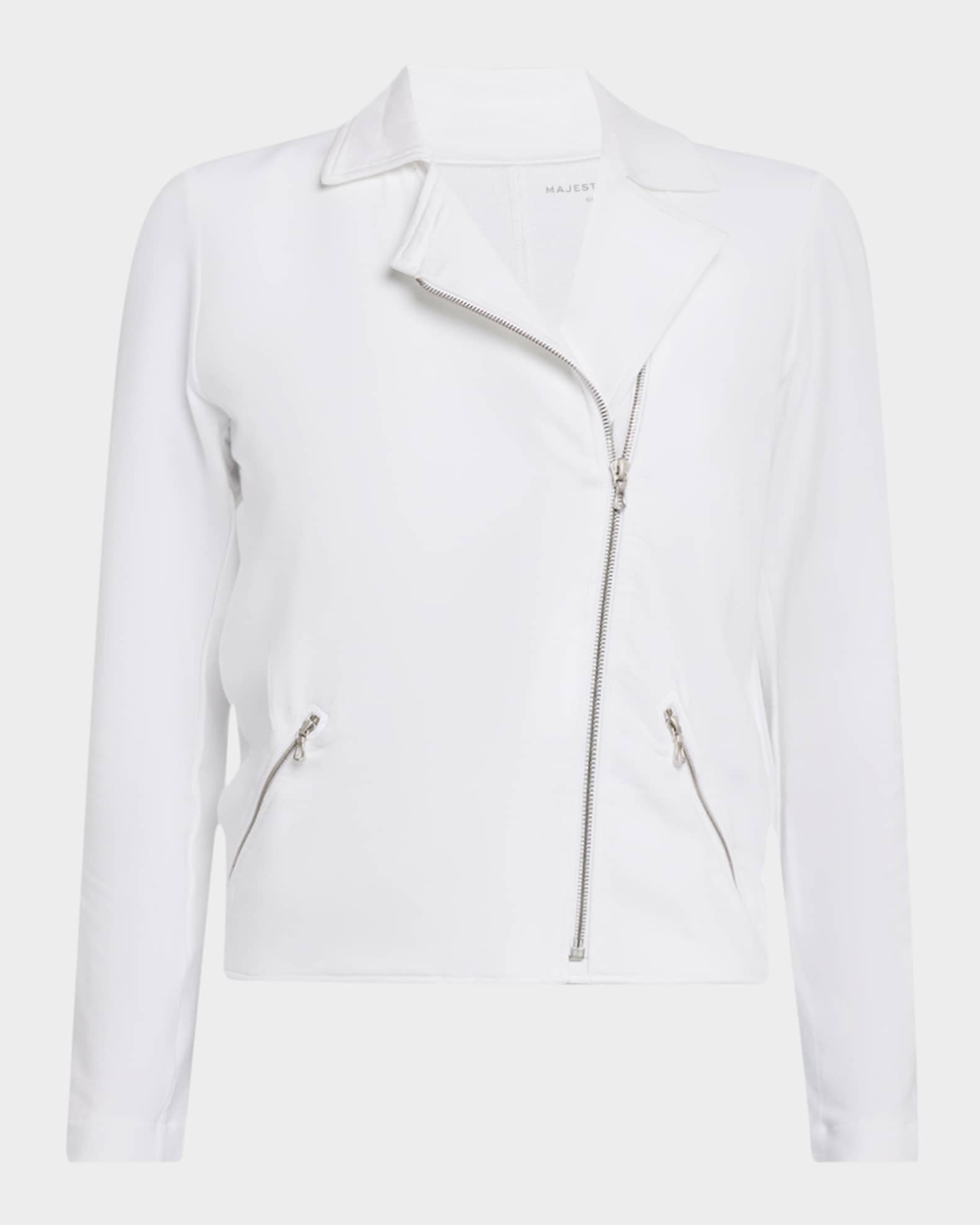 Zip-Front French Terry Moto Jacket 0