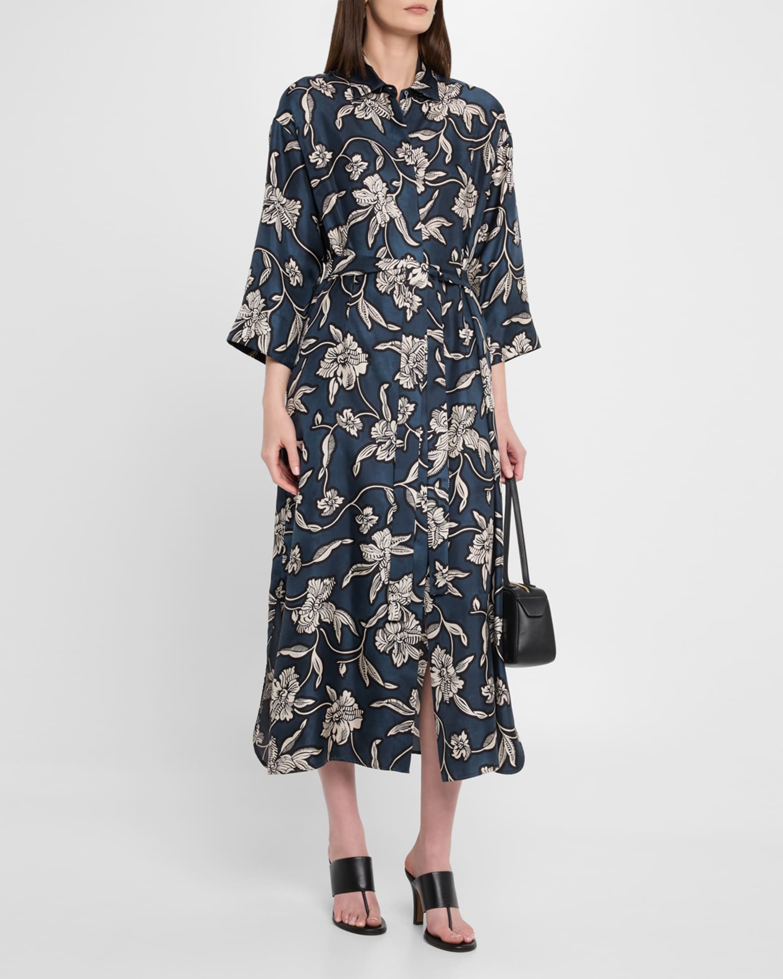 【関税＆送料込み】Max Mara Printed Silk Chemisier Dress RRP €540 🌟 MAX MARA Printed Dress in SILK 6Usa_ 8Uk_ 36De_