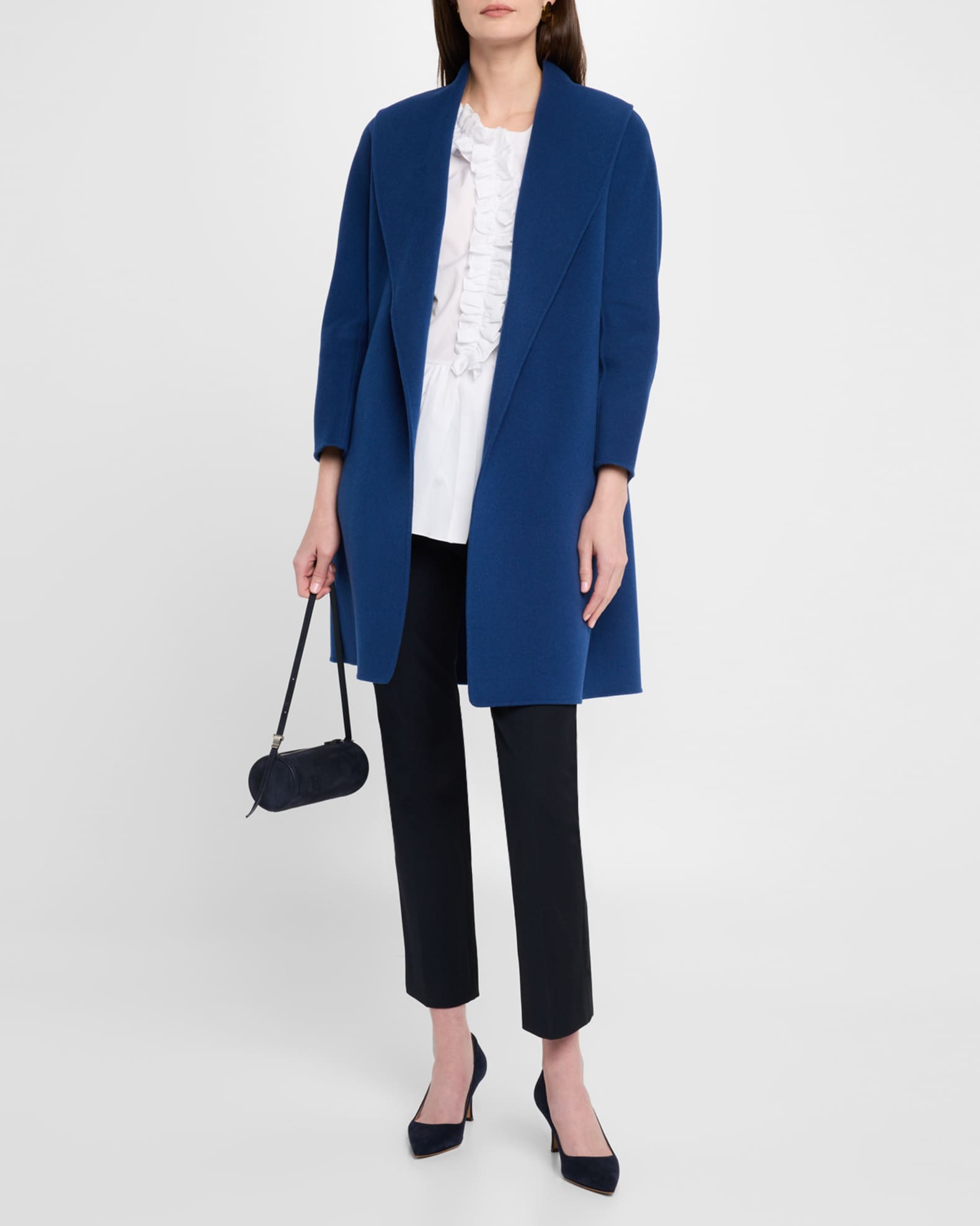 Messi Wool Belted Wrap Coat 1