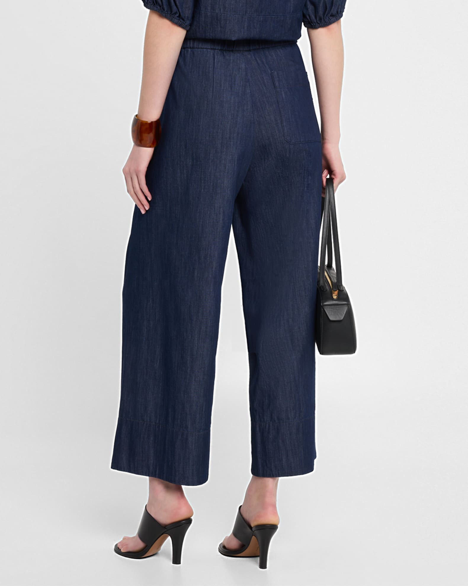 パンツ Max Mara Jour Cotton Trousers Max Mara Jour Wide-Leg Ankle Pull-on Pants | Neiman Marcus