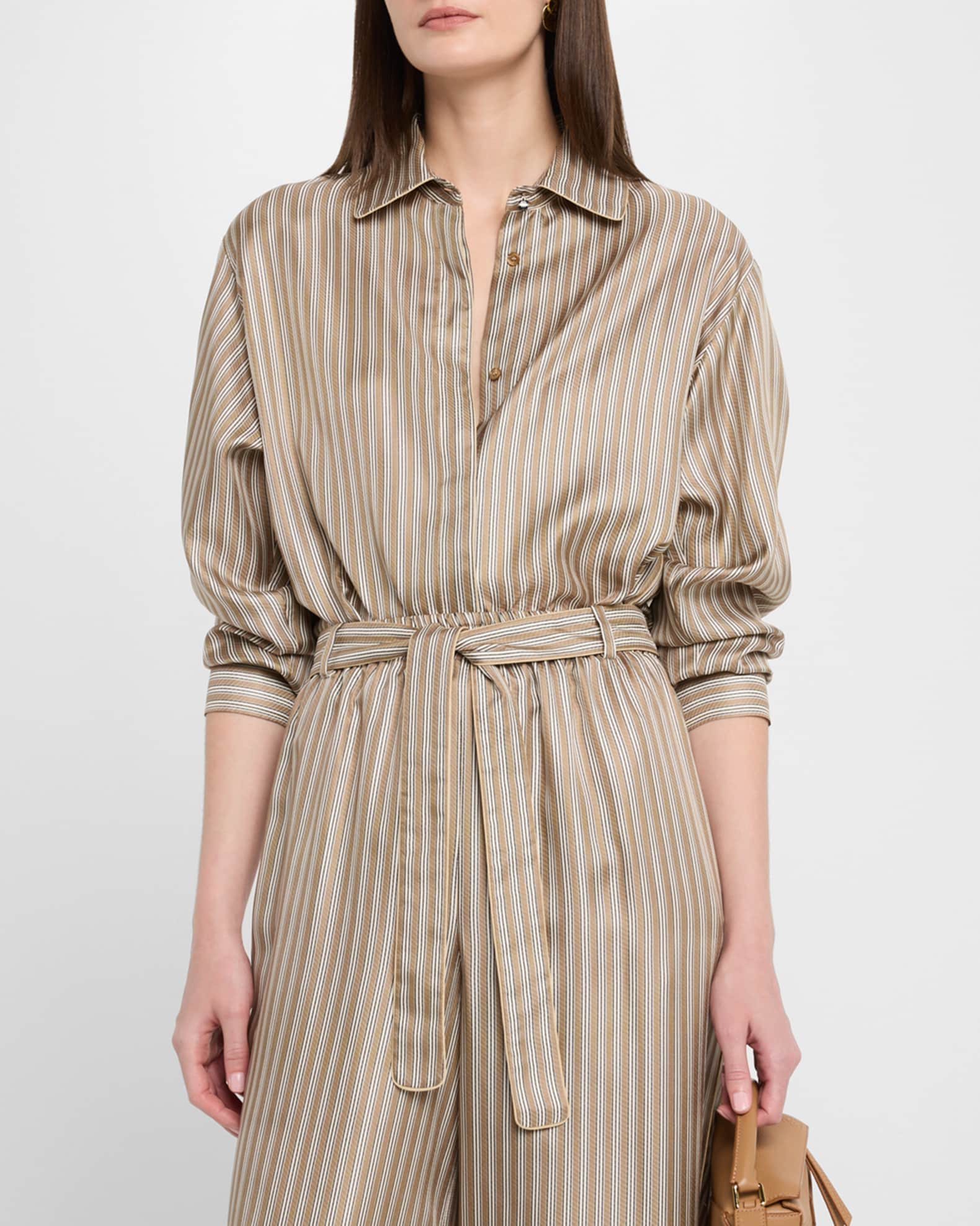 【MAX MARA】Brioso cotton & silk striped mini dress MAX MARA - Brioso Cotton & Silk Striped Mini Dress Max Mara